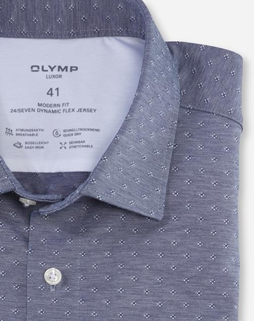 OLYMP Businesshemd »Luxor 24/Seven Modern Fit«, mit Dobby-Webmuster mit Farbakzentuierung