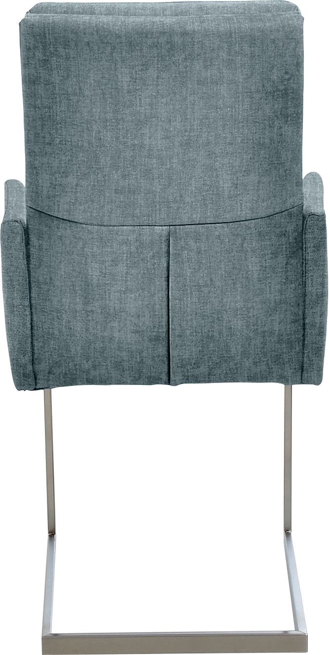 K+W Komfort & Wohnen Armlehnstuhl () stabiles Hochkantrohr, Untergestell in Edelstahloptik oder schwarz