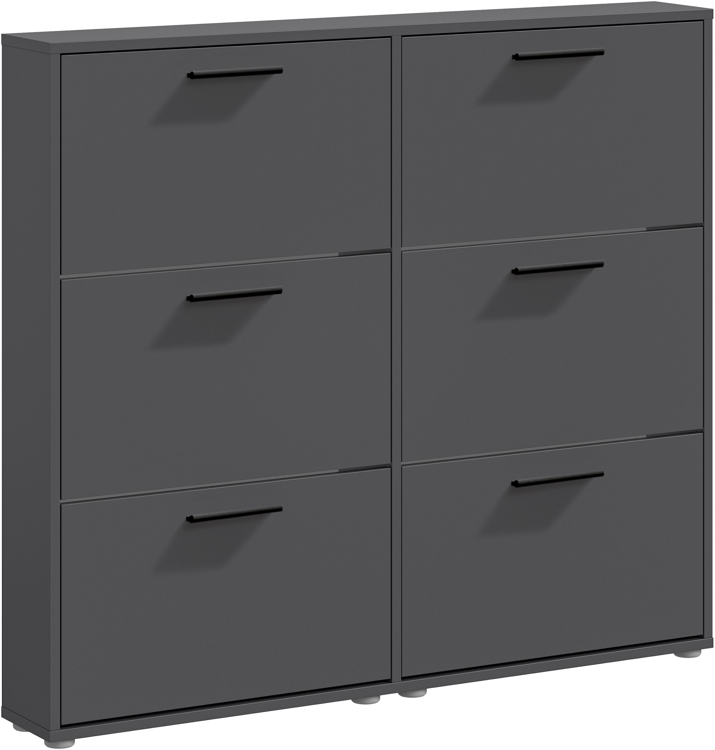 HBZ Schuhkommode »Sam Schuhkipper, Schuhschrank BxHxT 116x103x17 cm«, (1 St.), mit 6 Klappen