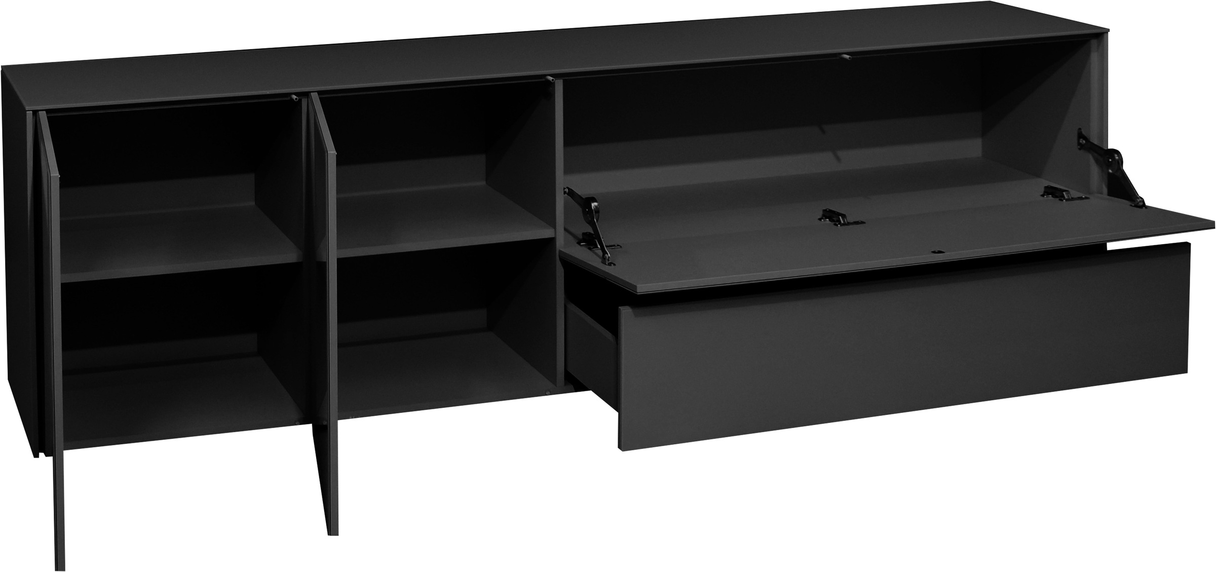 Mäusbacher Lowboard »Imola TOPSELLER!«, Lowboard mit Glasfront und Glasoberplatte