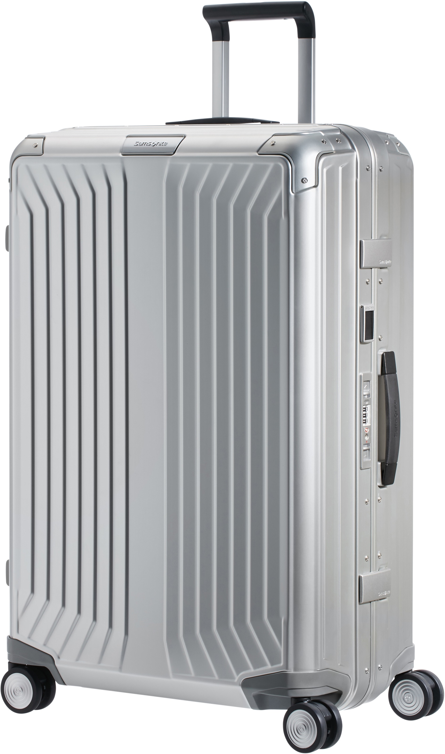 Samsonite Hartschalen-Trolley »LITE-BOX ALU«, 4 Rollen, Hartschalenkoffer Premium-Aluminium Großer-Koffer TSA-Zahlenschloss