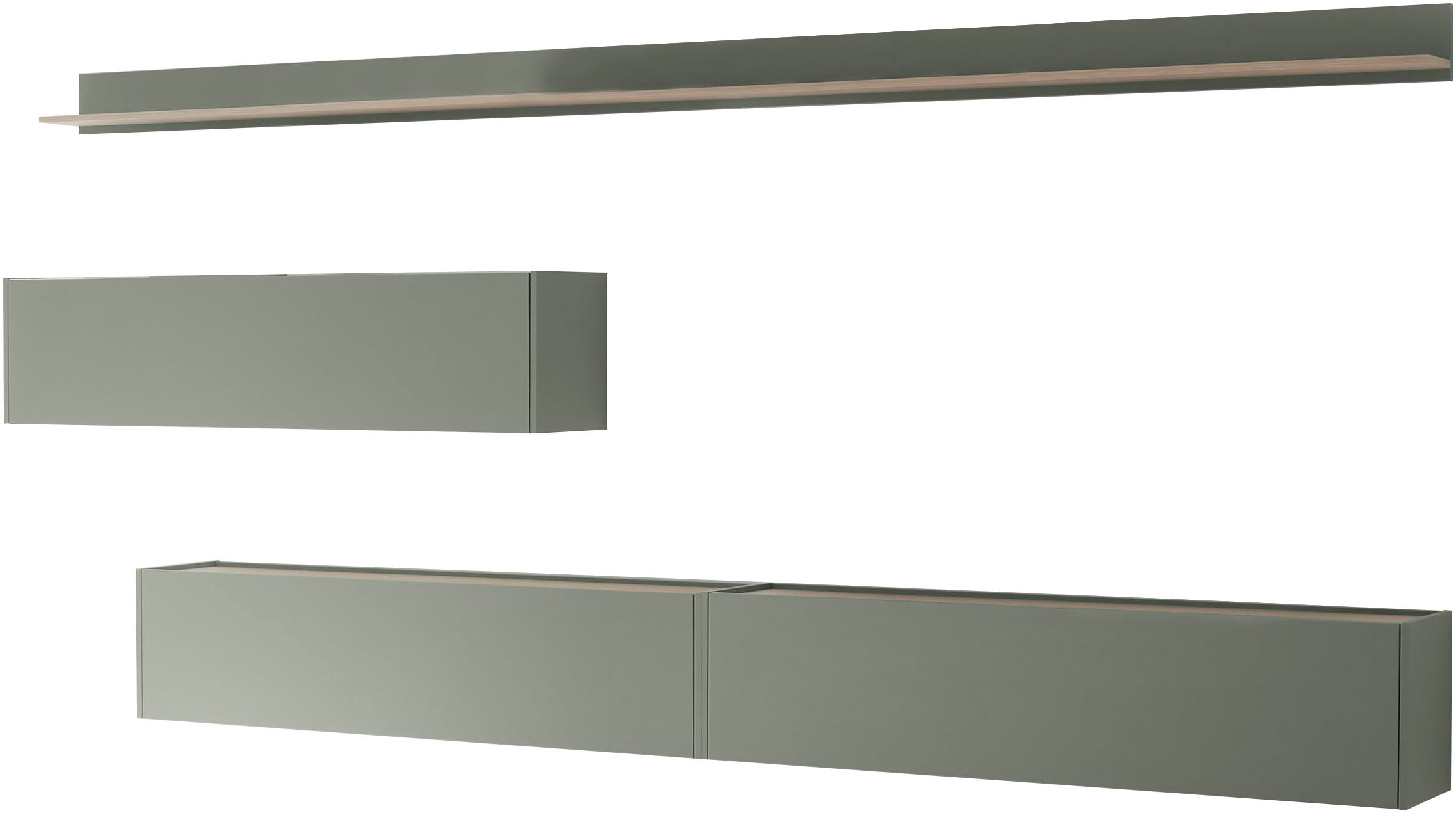 INOSIGN Wohnwand »City/Giron, moderne Anbauwand, Komplettset in vielen Farben verfügbar« Set, 5 Stk. tlg. enthält drei Hängeschränke & zwei Wandboards