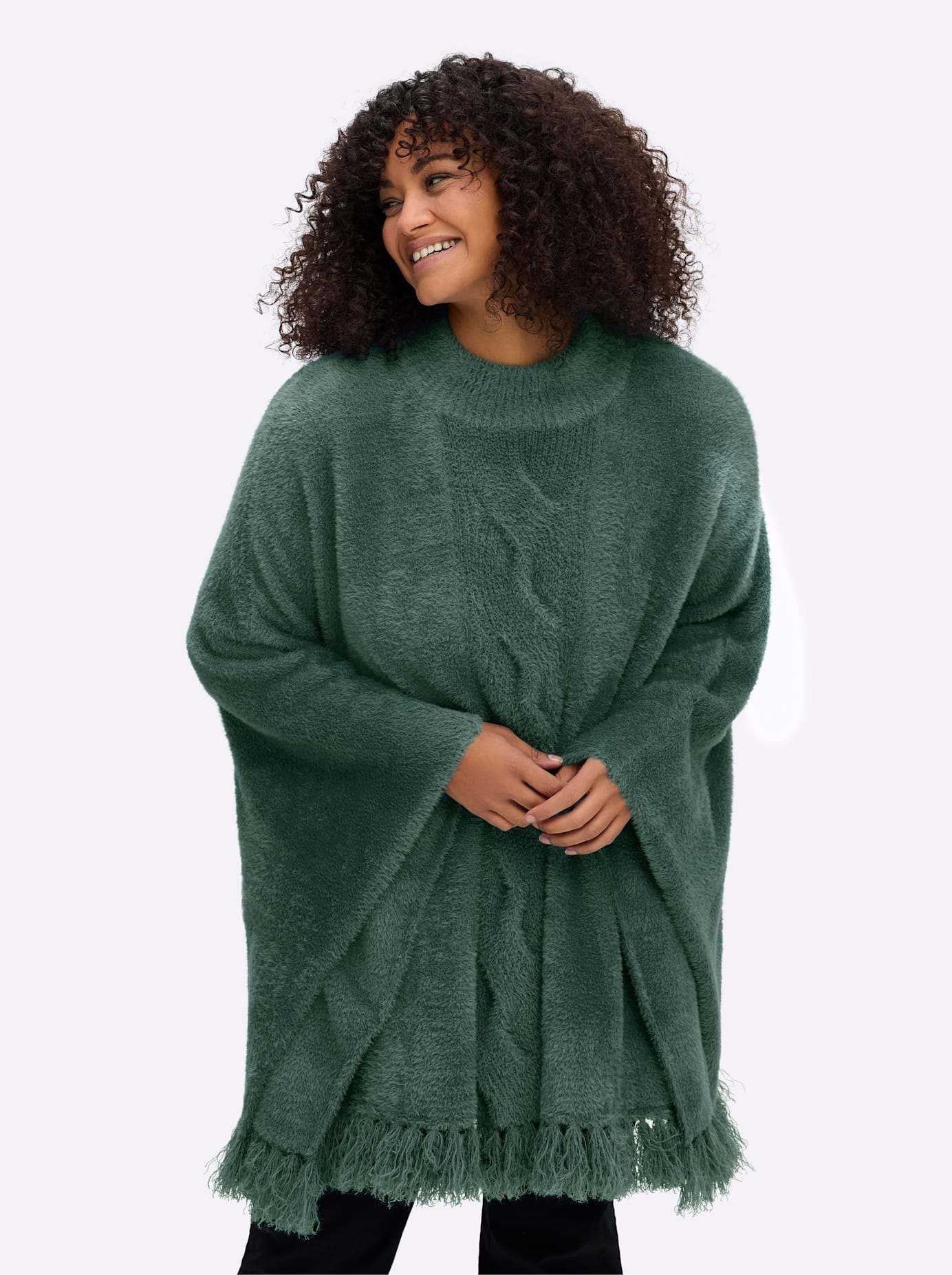 Sheego Damen Poncho, Größe 1
