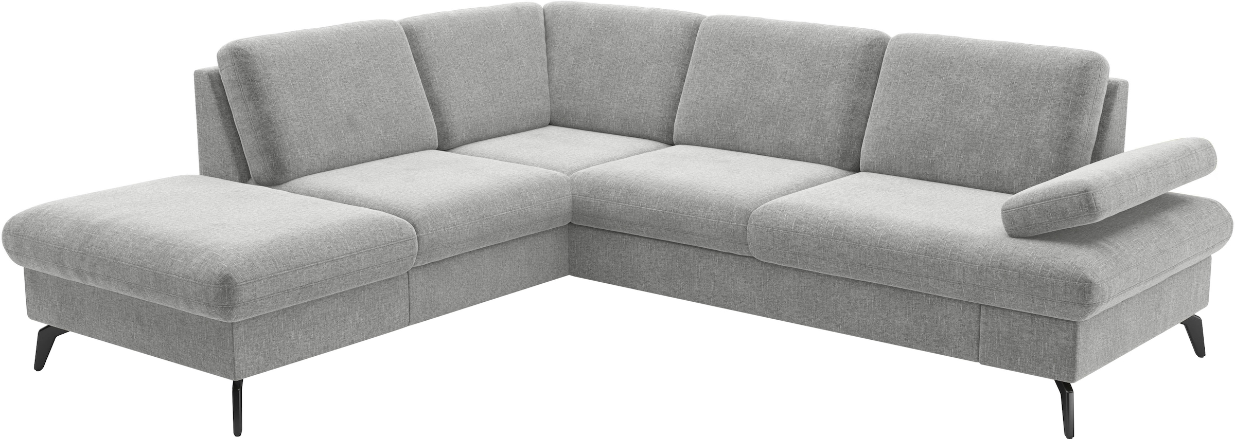 sit&more Ecksofa »Morris Jubi L-Form«, inkl. Armteilfunktion und 1 Zierkissen, wahlweise mit Bettfunktion