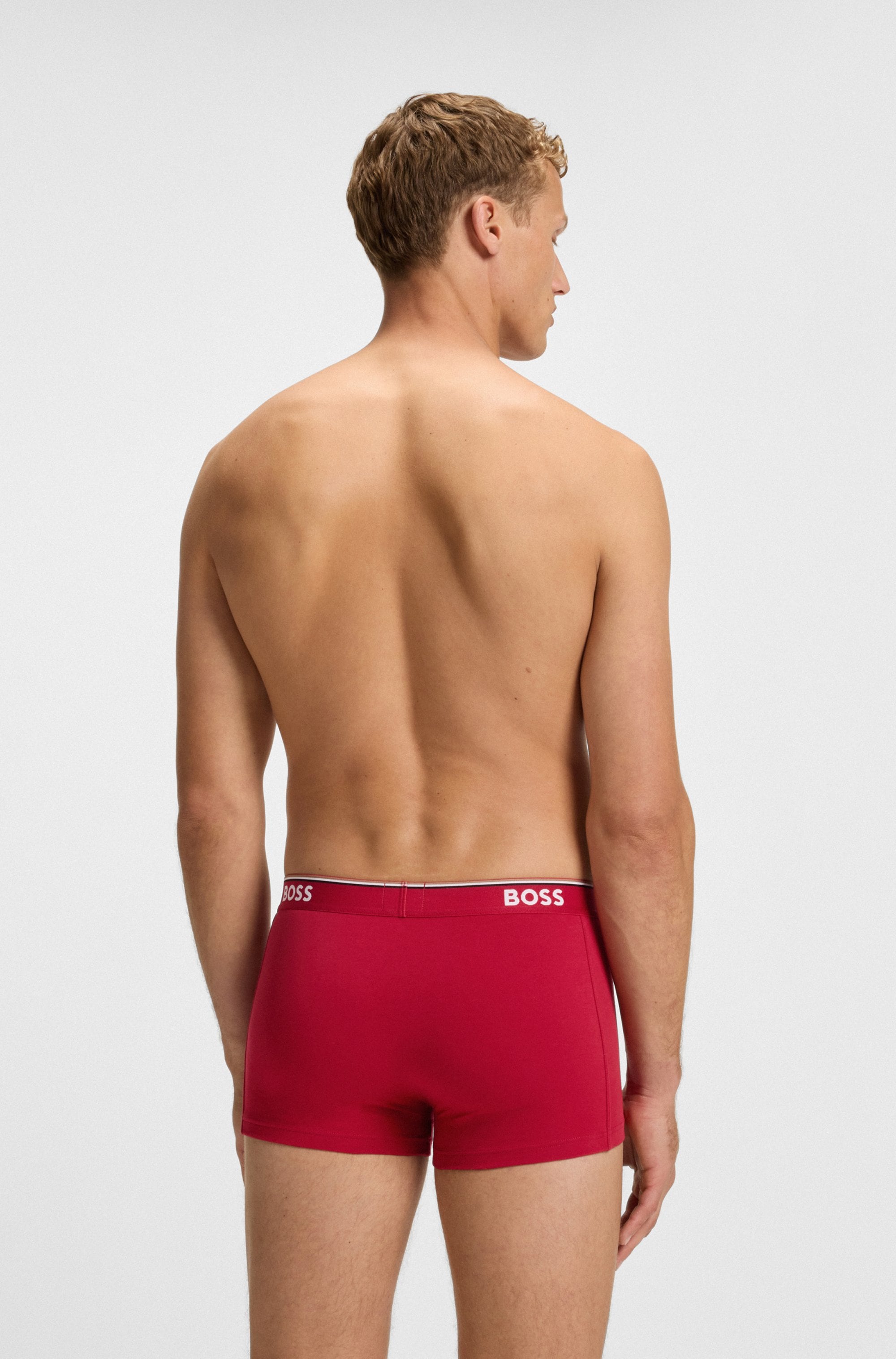 BOSS Boxer »TRUNK 3 PACK«, (3 St.), BOSS Schriftzug auf dem Bund