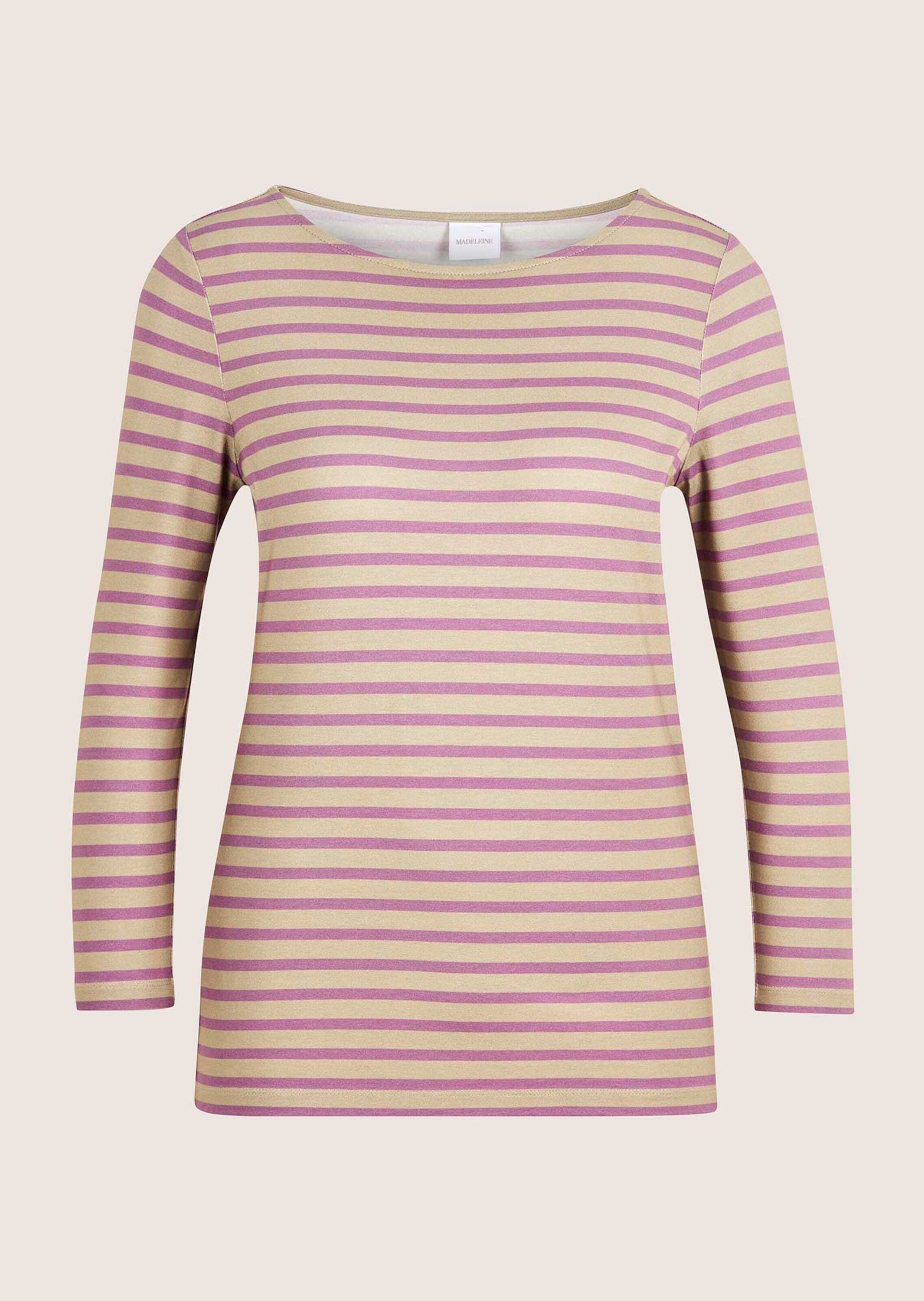 MADELEINE 3/4-Arm-Shirt »Shirt Ringelshirt mit U-Boot-Ausschnitt, Halbarm« Ringelshirt mit 3/4-Arm