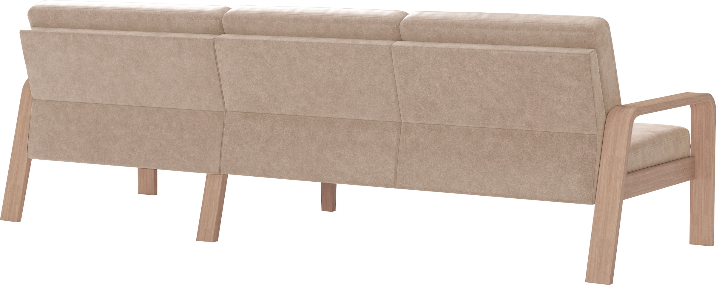 sit&more Ecksofa »Kolding L-Form«, Armlehnen aus Buchenholz in natur, verschiedene Bezüge und Farben