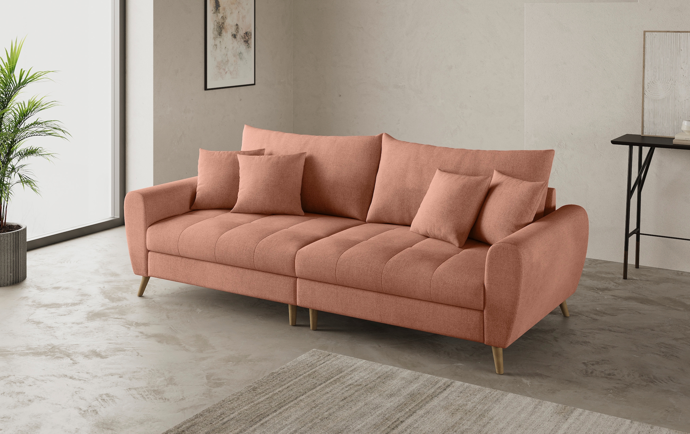 Mr. Couch Big-Sofa »Blackburn II«, Wahlweise mit Kaltschaumpolsterung bis 140 kg belastbar