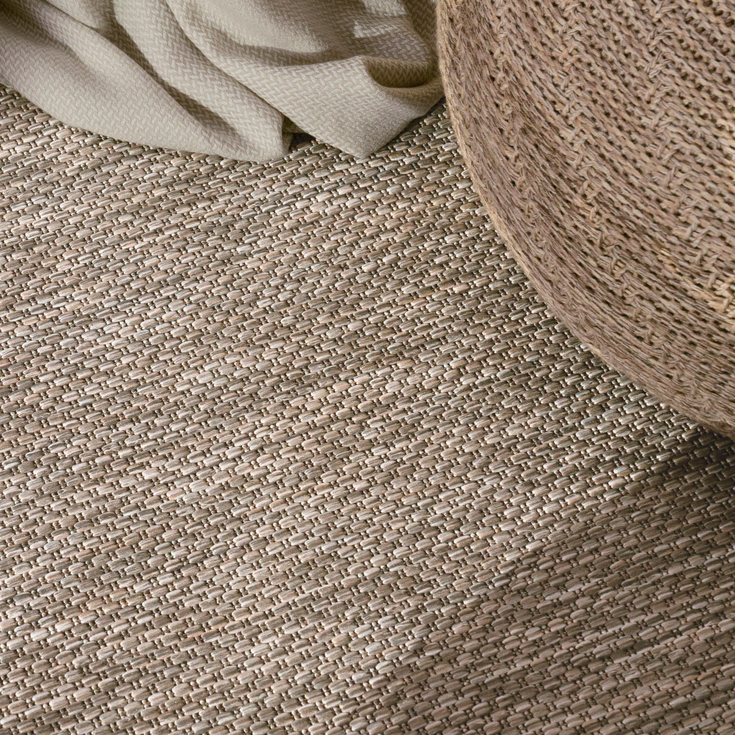 Paco Home Teppich »Roma 272«, rechteckig, 4 mm Höhe, Flachgewebe, meliert, mit dezenter Bordüre, In- und Outdoor geeignet