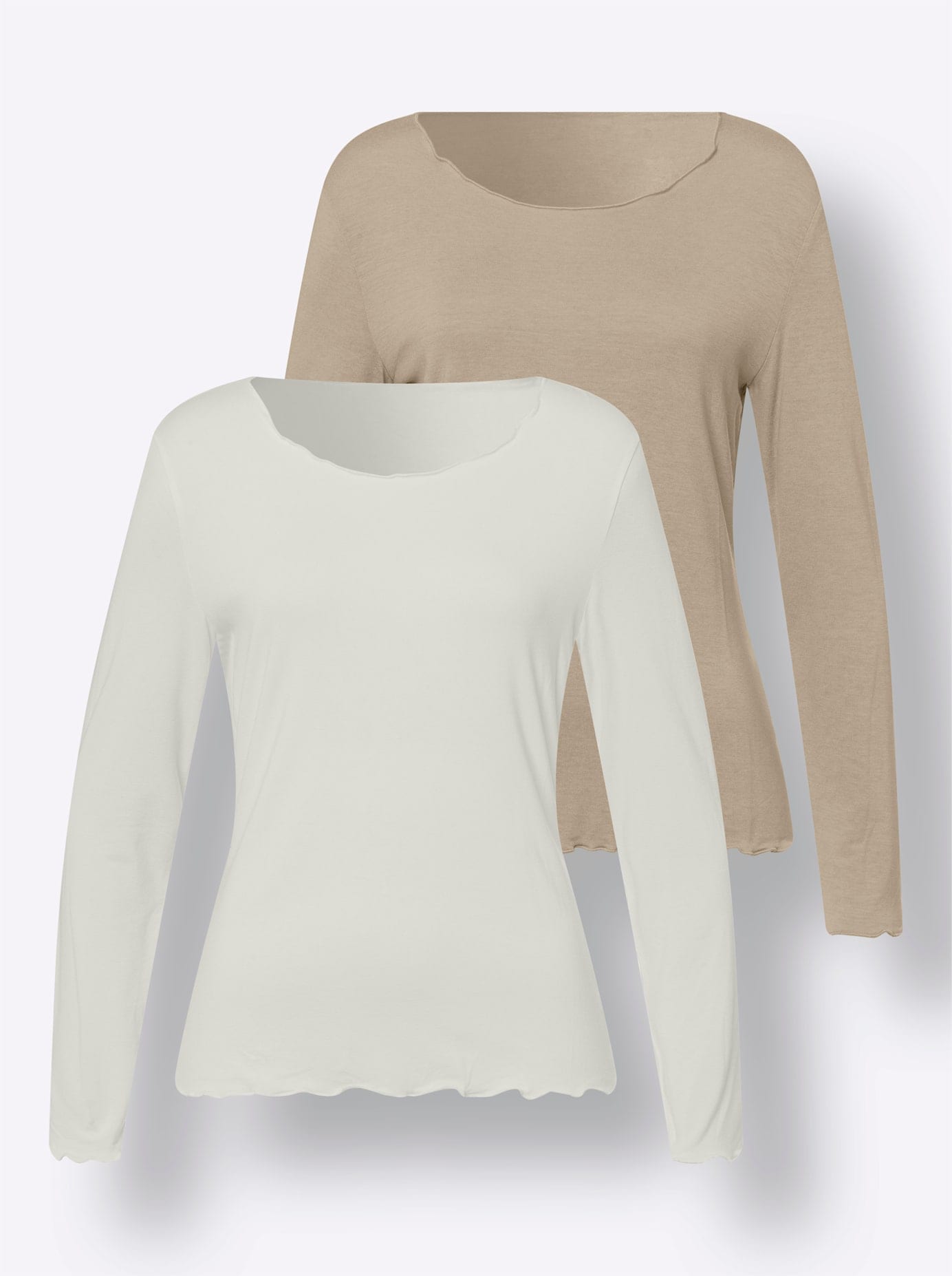 heine Langarmshirt »Doppelpack Shirts«, (2 tlg.)