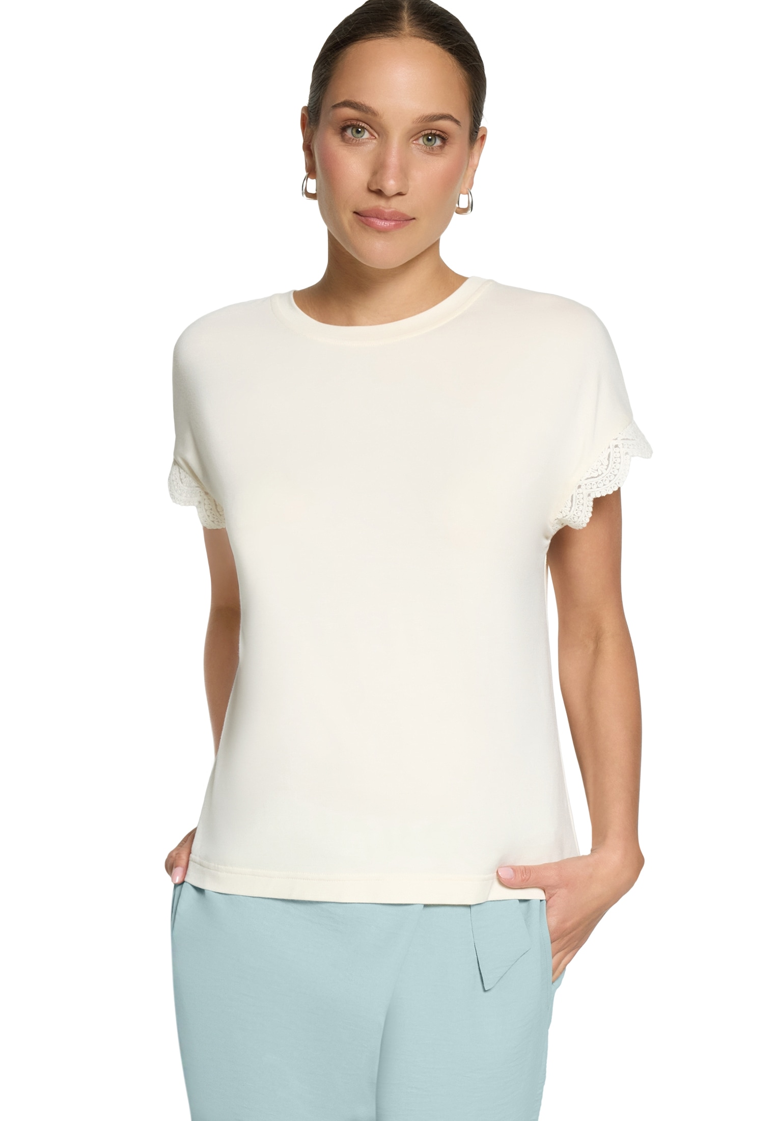 Zero T-Shirt »Shirt mit Spitze«