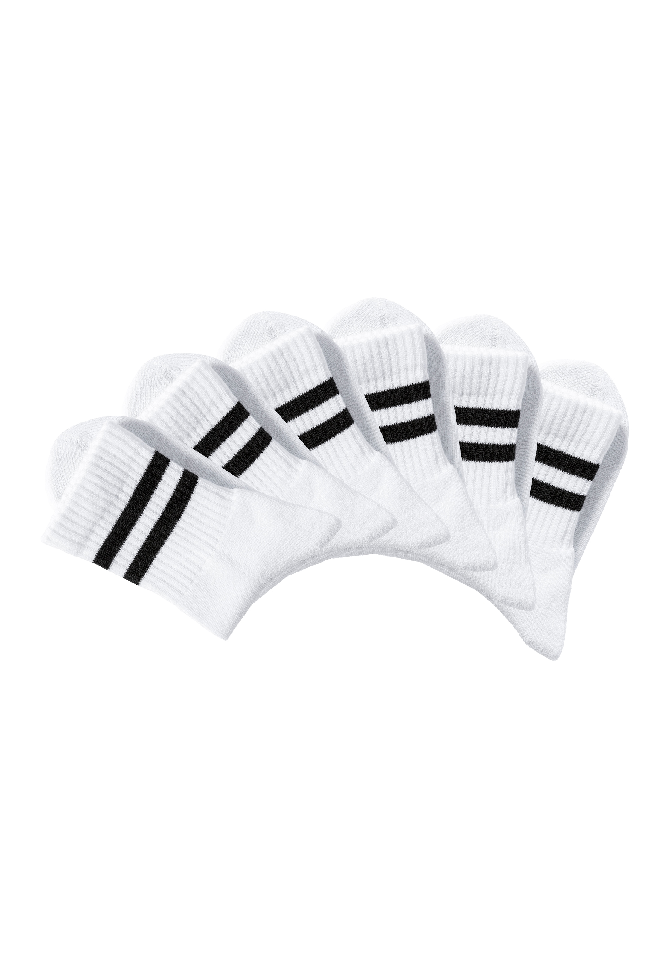 H.I.S Sportsocken Packung, 6 Paar tlg. klassische Tennissocken mit Streifen