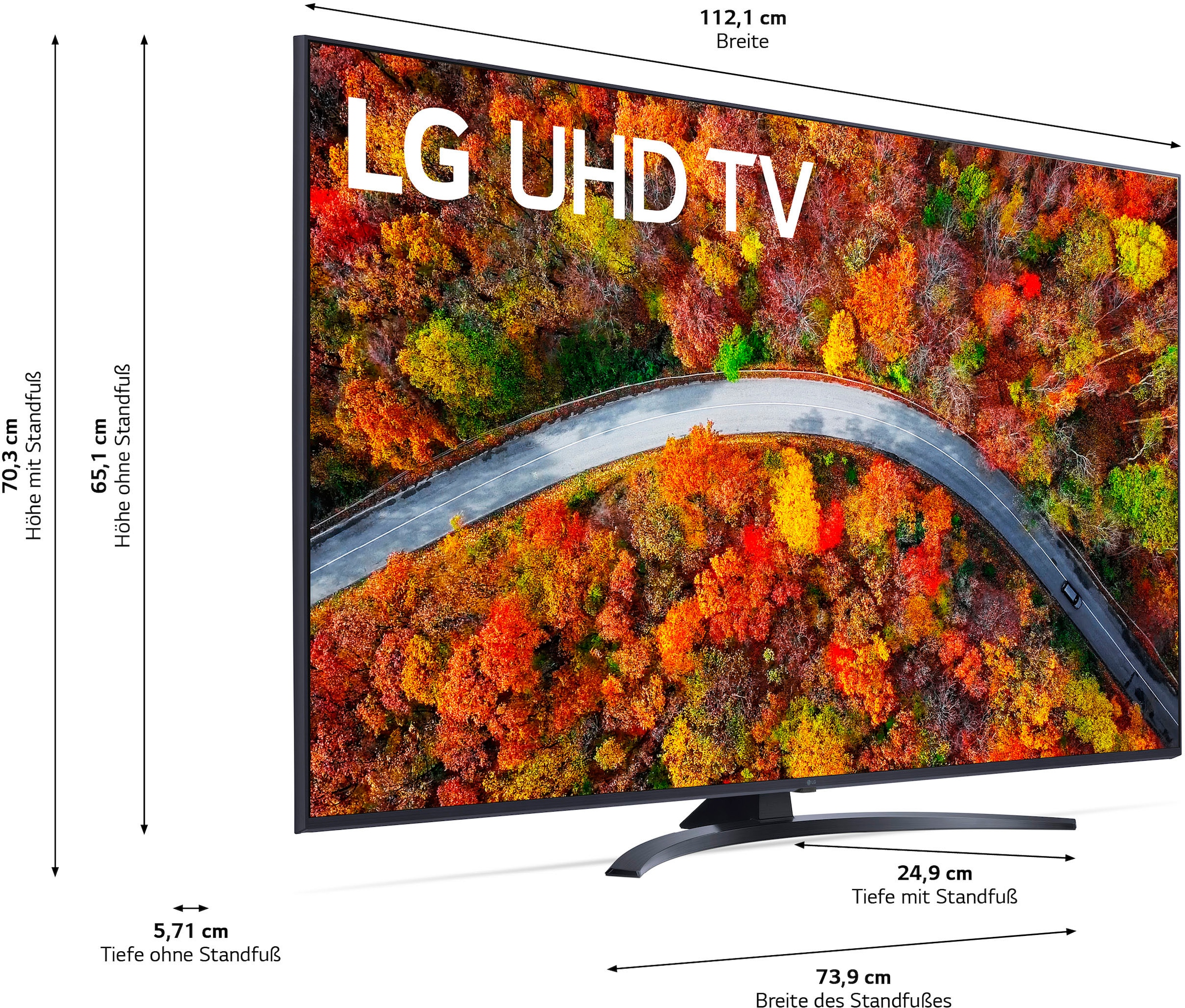 LG LCD-LED Fernseher »55UR73006LA«, 139 cm/55 Zoll, 4K Ultra HD, Smart-TV,  UHD,α5 Gen6 4K AI-Prozessor,Direct LED,AI Sound,WebOS 23