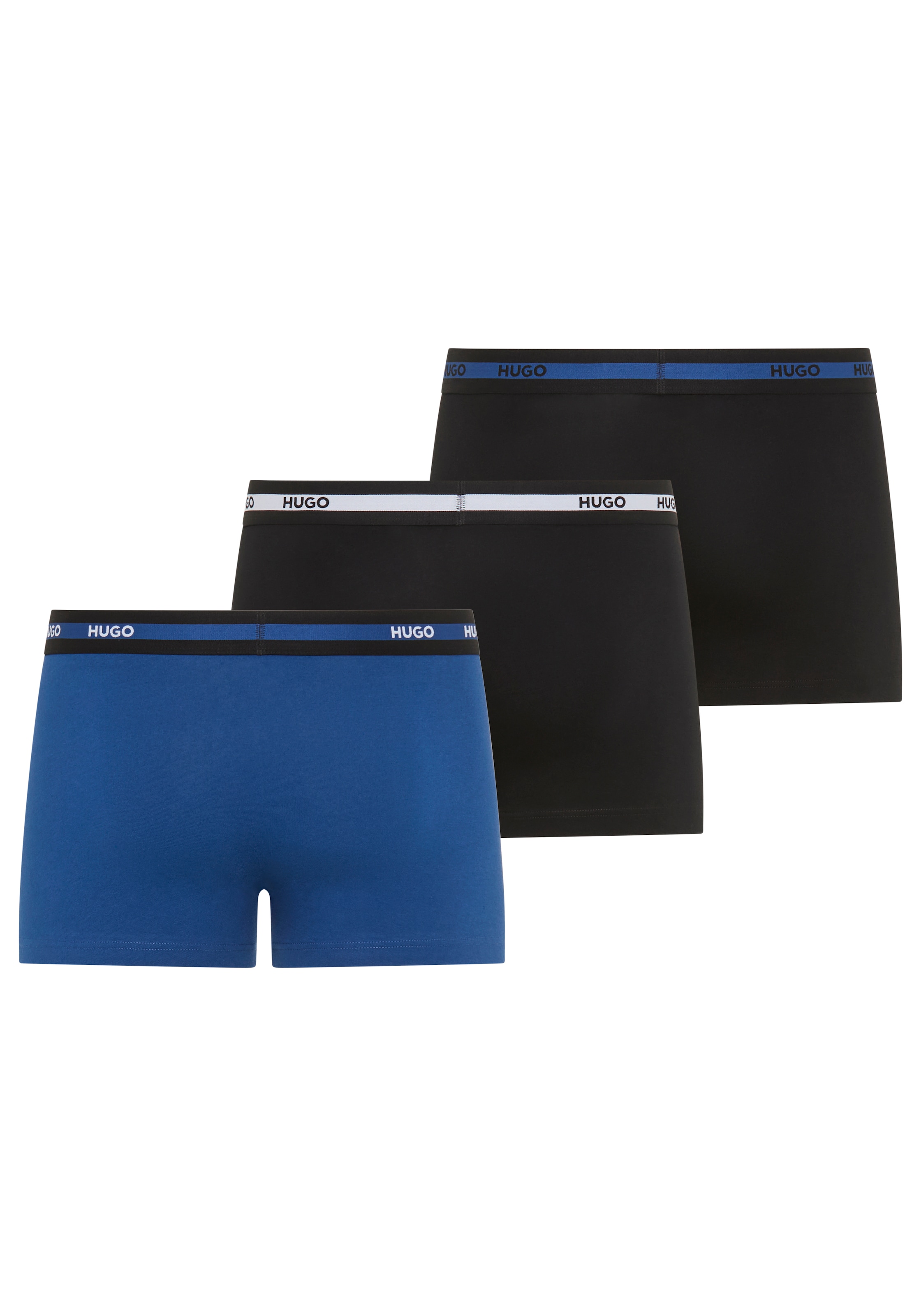 HUGO Underwear Trunk »TRIPLET PLANET« 3 Stk. Logos am elastischen Bund, mittlere Bundhöhe