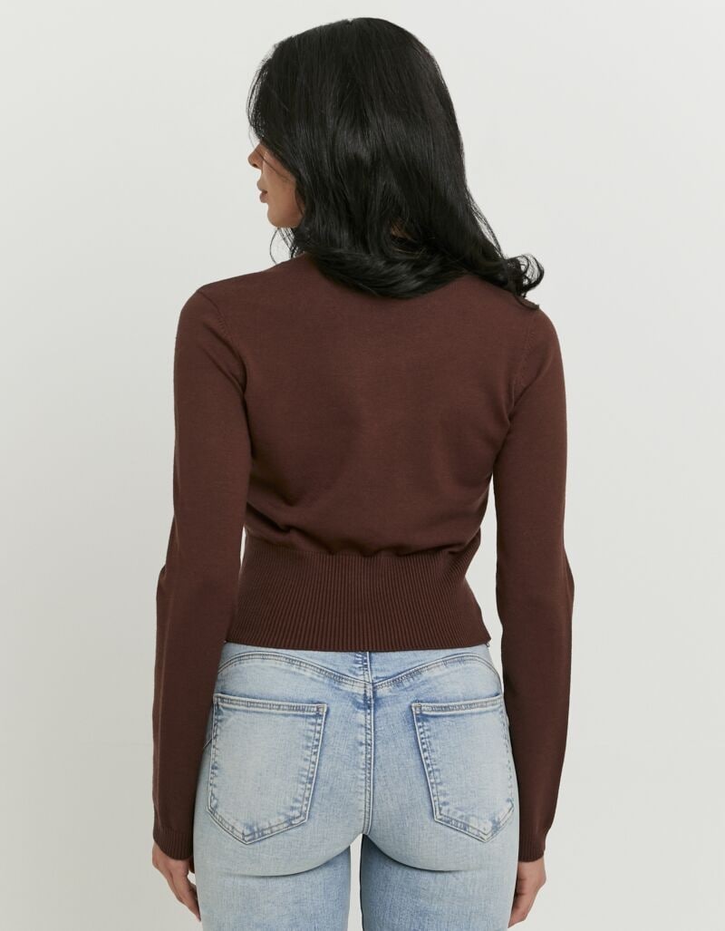 Tally Weijl Strickjacke »SCAVIFRANKI« Materialmix, Basic, kürzer geschnitten