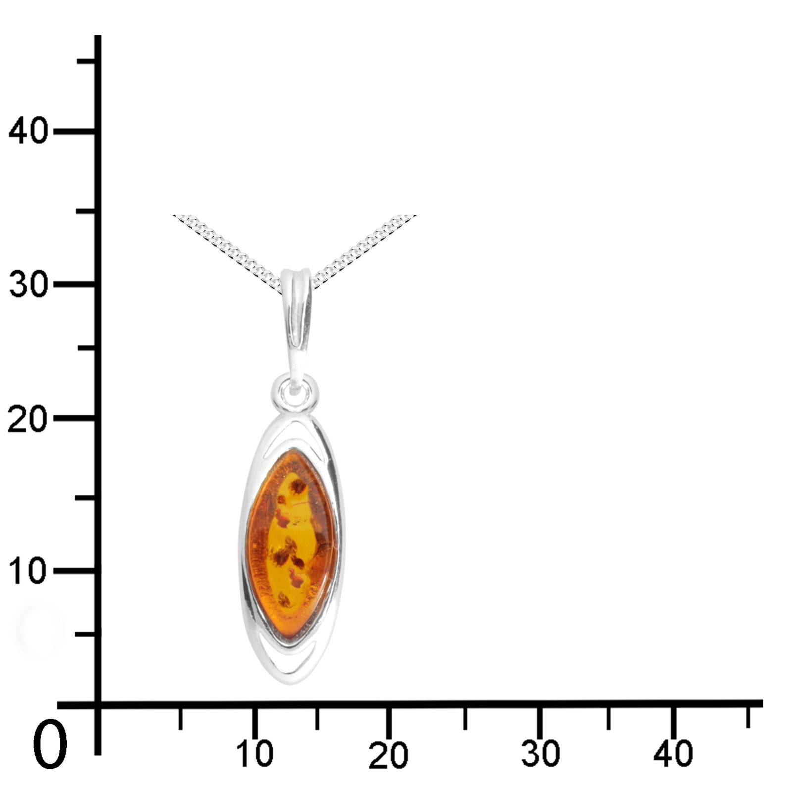 OSTSEE-SCHMUCK Kette mit Anhänger »- Nordica - Silber 925/000 - Bernstein«