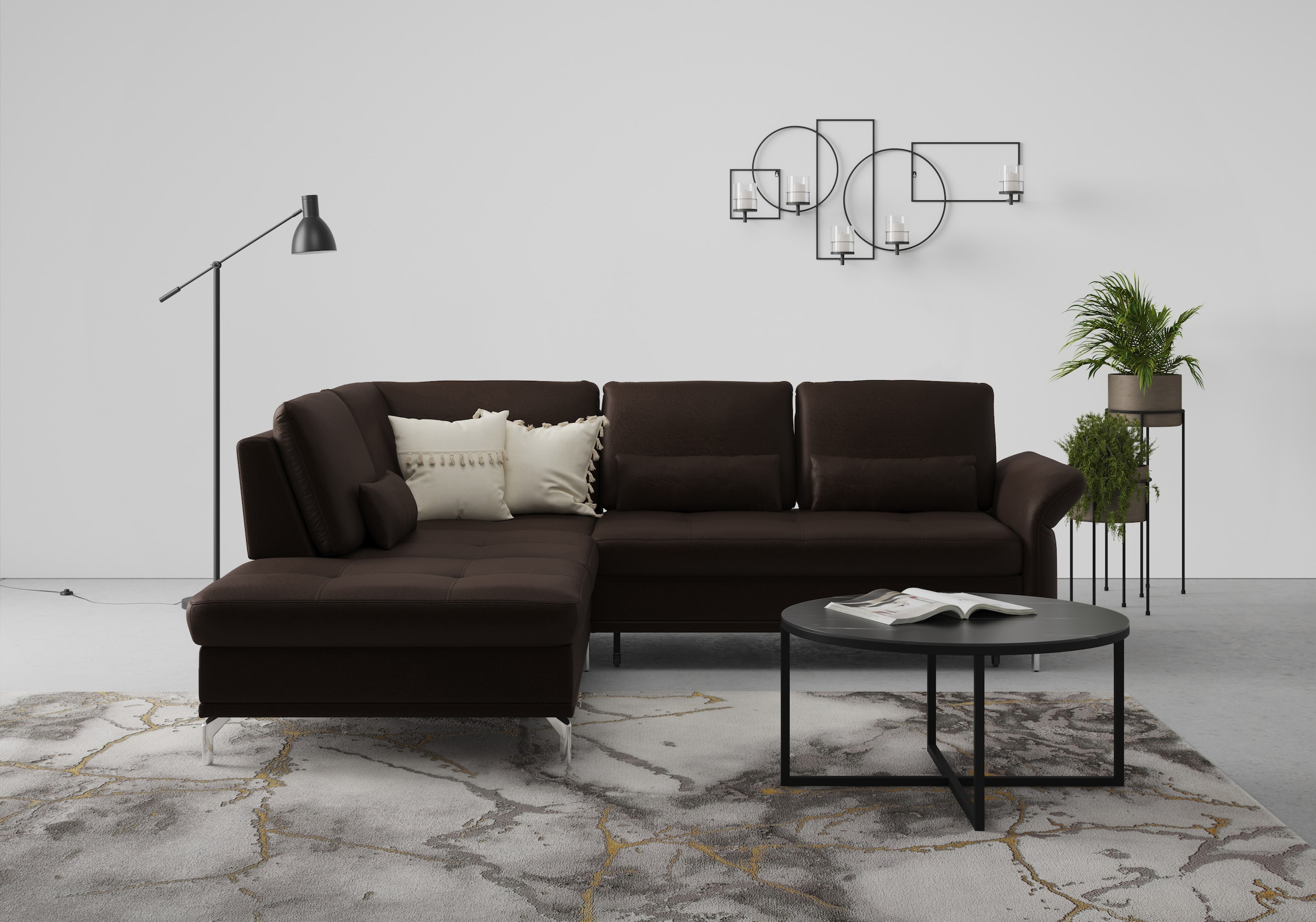 INOSIGN Ecksofa »Palm Beach L-Form«, Federkern, mit Sitztiefenverstellung, wahlweise mit Bettfunktion
