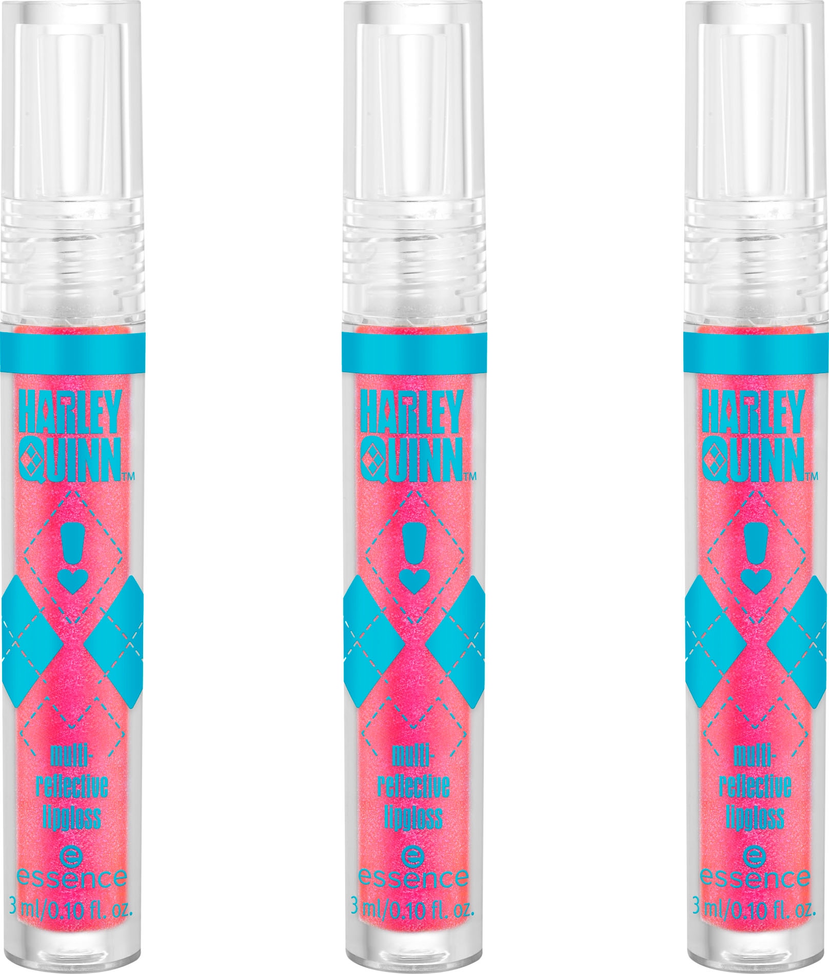 Lipgloss »Harley Quinn multi-reflective lipgloss«, (Set, 3 tlg.), mit 3D-Glanz