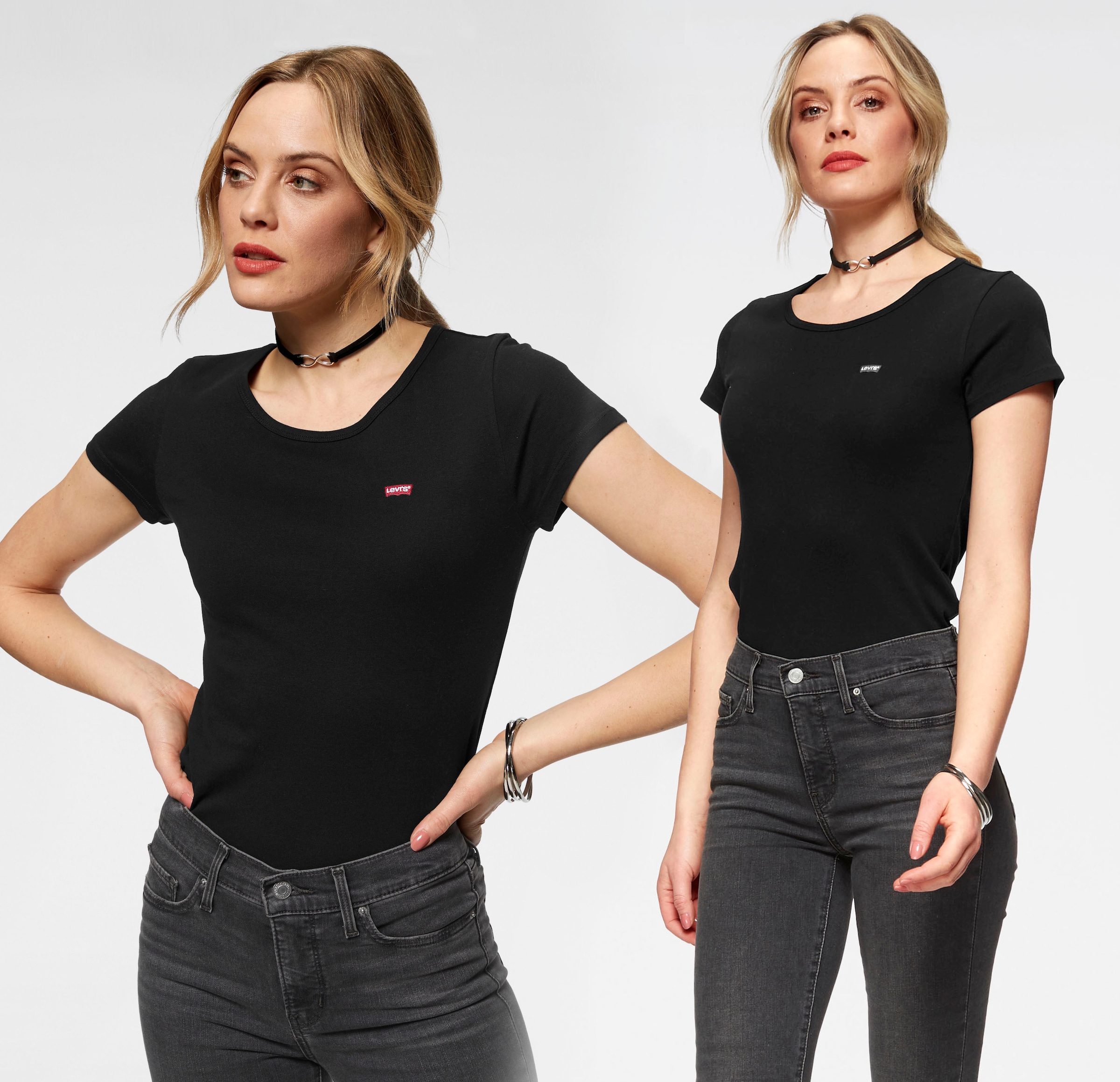 Levi's® T-Shirt »Mini-Logo«, (Packung, 2 tlg.), mit kleiner Markenlogo-Stickerei auf der Brust