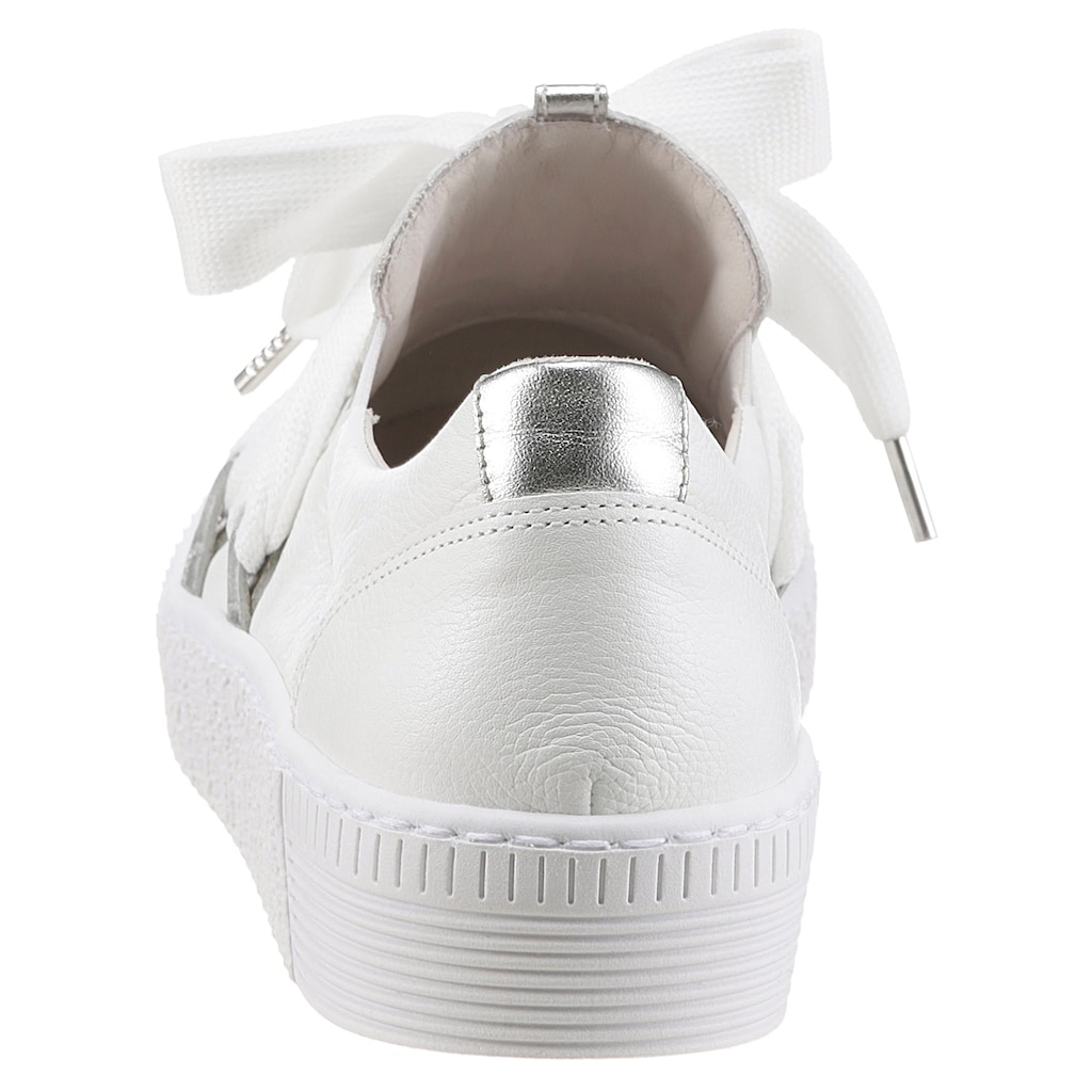 Gabor Slip-On Sneaker, Schnürschuh, Halbschuh, Slipper mit aufgesetzter Zierschnürung