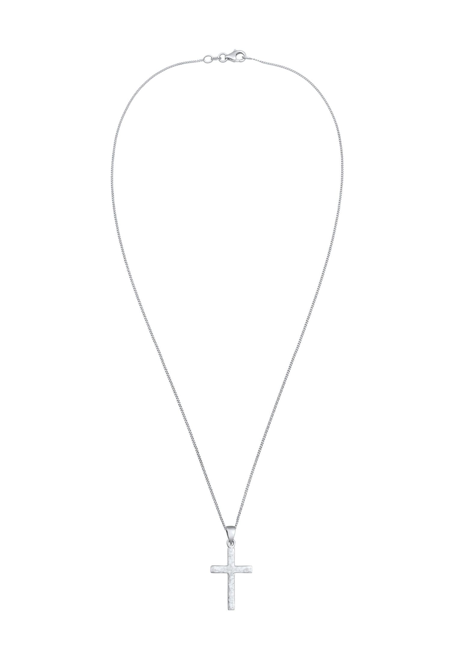 Elli Kette mit Anhänger »Halskette Kreuz Symbol Strukturiert 925 Silber«