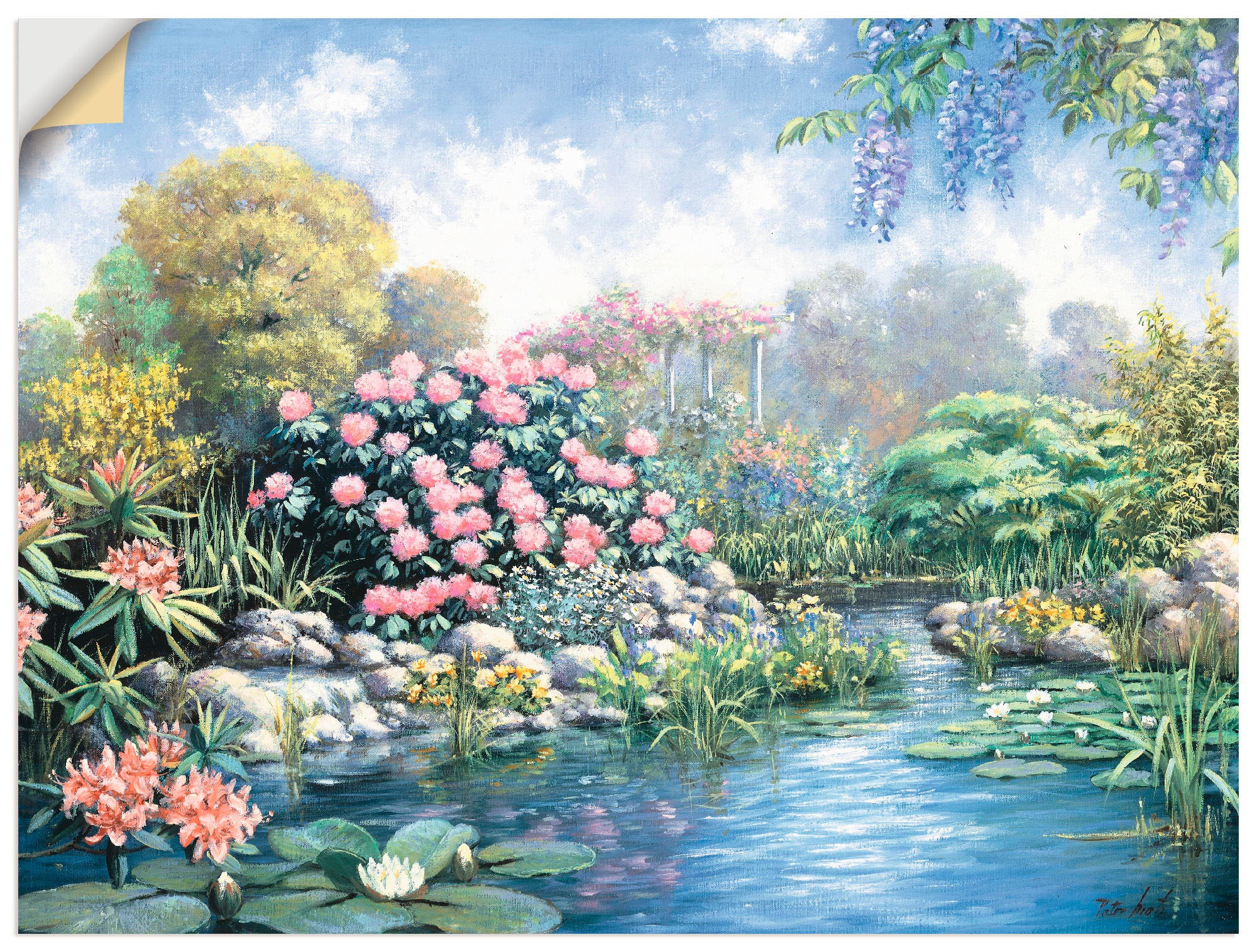 Artland Wandbild »Alpenrose«, Garten, (1 St.), in vielen Größen & Produktarten -Leinwandbild, Poster, Wandaufkleber / Wandtattoo auch für Badezimmer geeignet