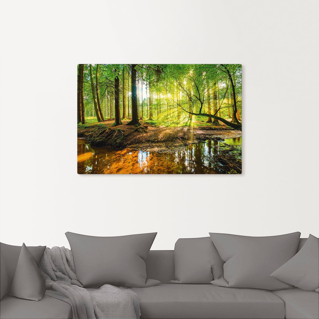 Artland Wandbild »Wald mit Bach«, Wald, (1 St.)