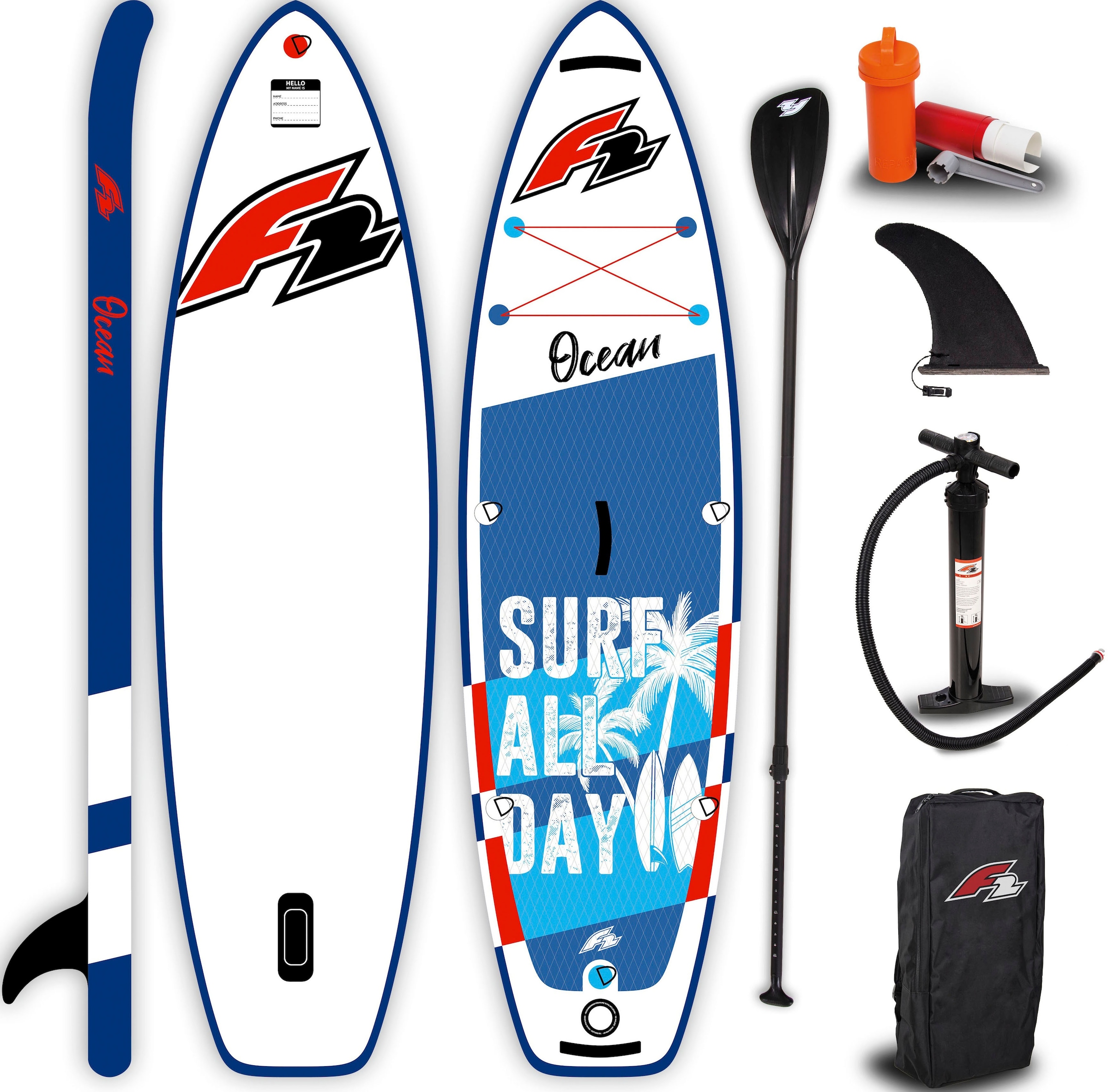 SUP-Board »Ocean Boy Kids blue«, (Packung, 5 tlg.)