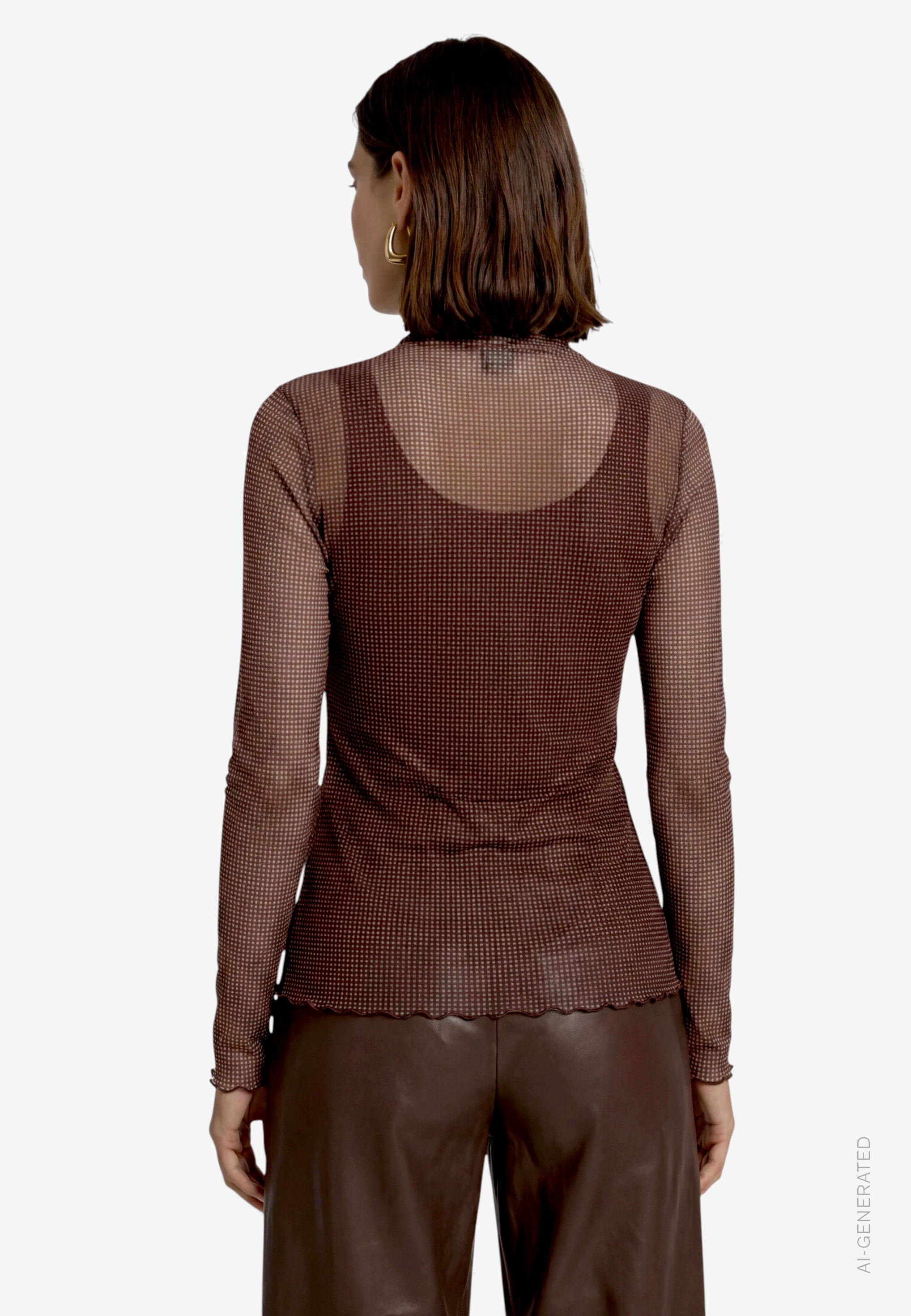 Zero Langarmshirt mit Muster / Transparenter Look