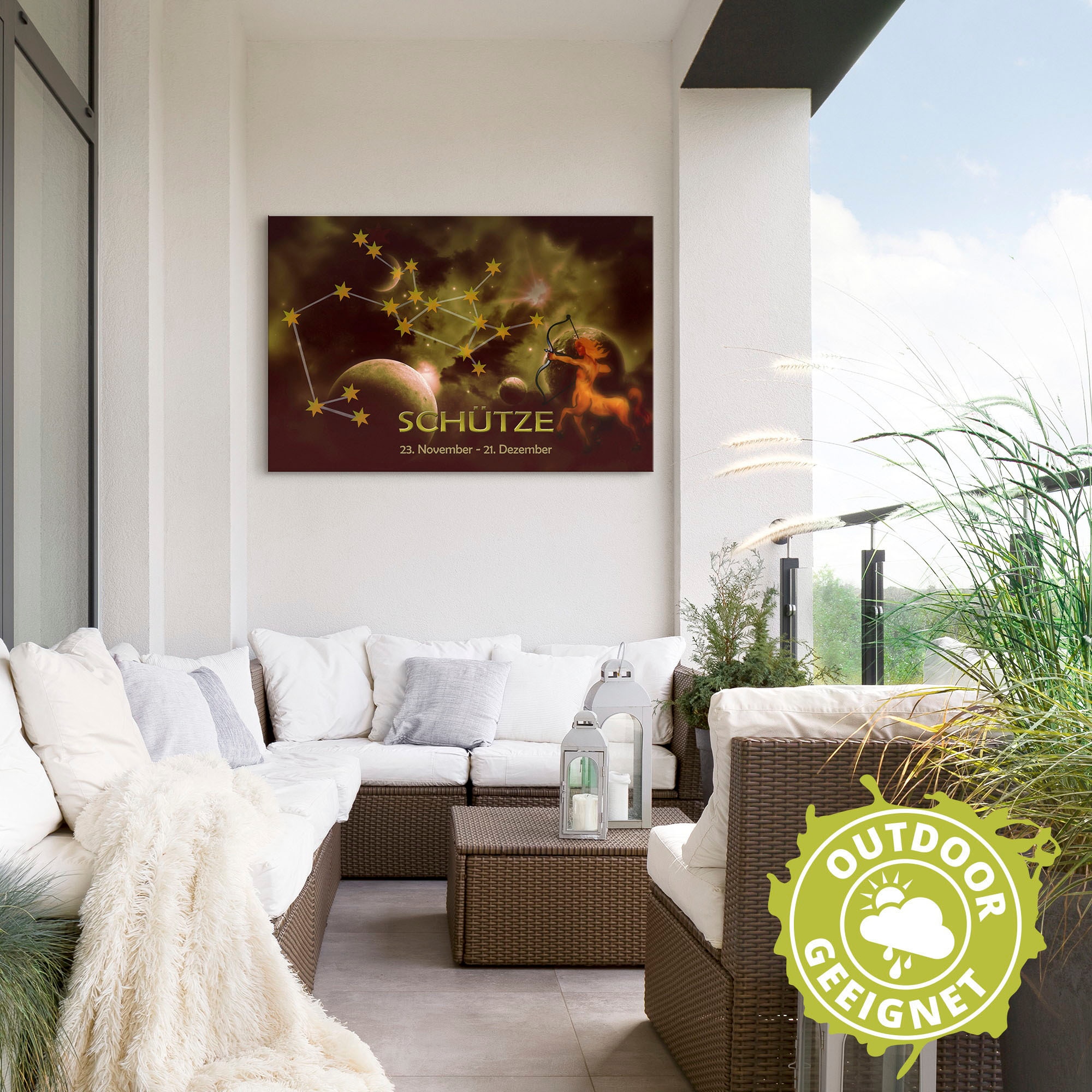 Artland Wandbild »Sternzeichen - Schütze«, Bilder von Sternzeichen, (1 St.), als Alubild, Outdoorbild, Poster in verschied. Größen