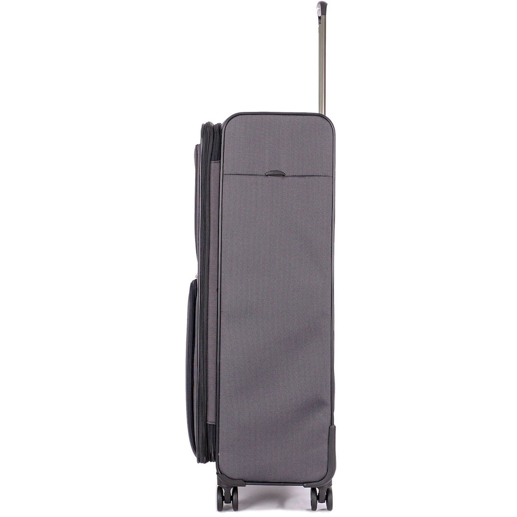 Stratic Weichgepäck-Trolley »Bendigo Light + L, black«, 4 Rollen, Reisekoffer großer Koffer Aufgabegepäck TSA-Zahlenschloss