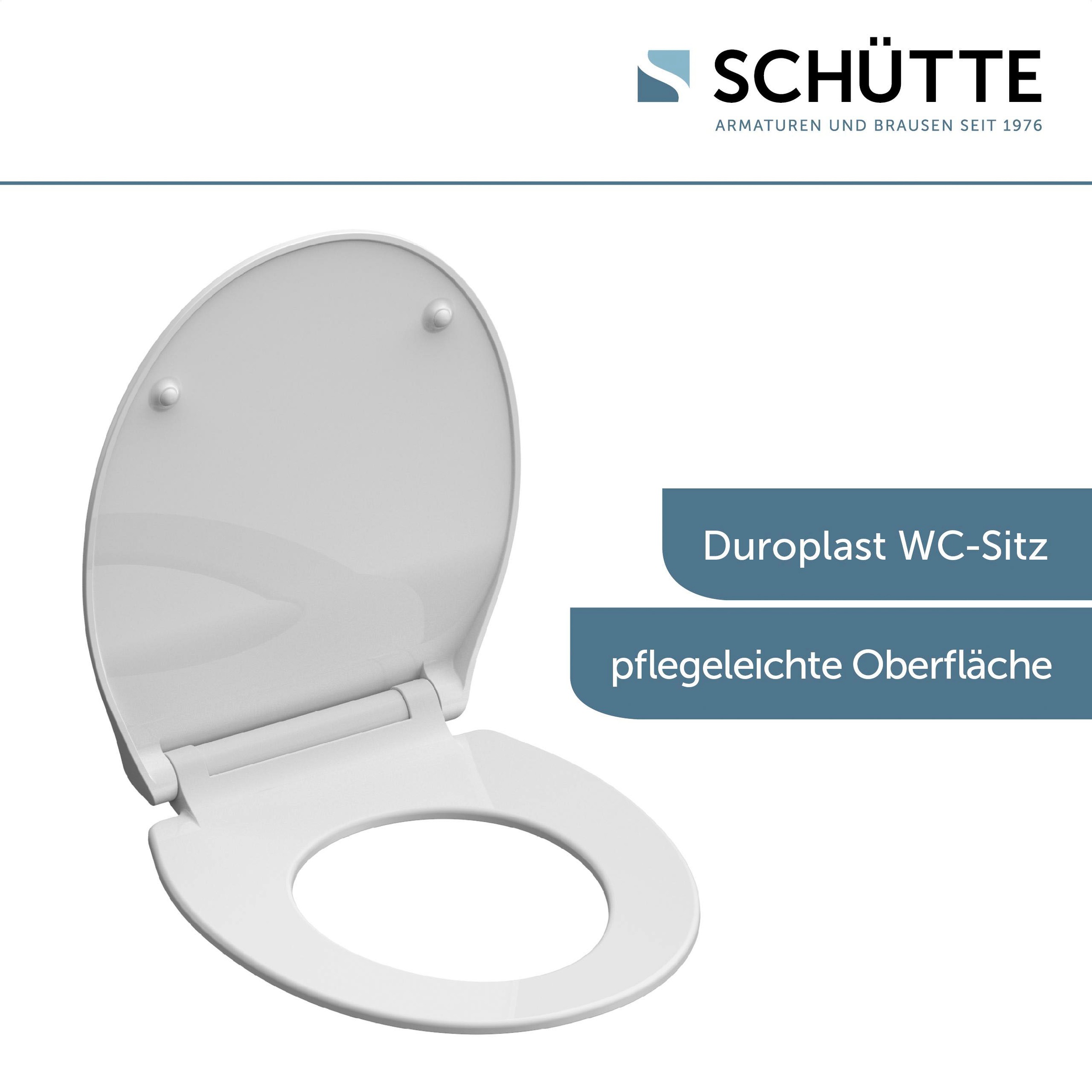 Schütte WC-Sitz »SLIM« Duroplast, Absenkautomatik, Schnellverschluss, besonders flache Form