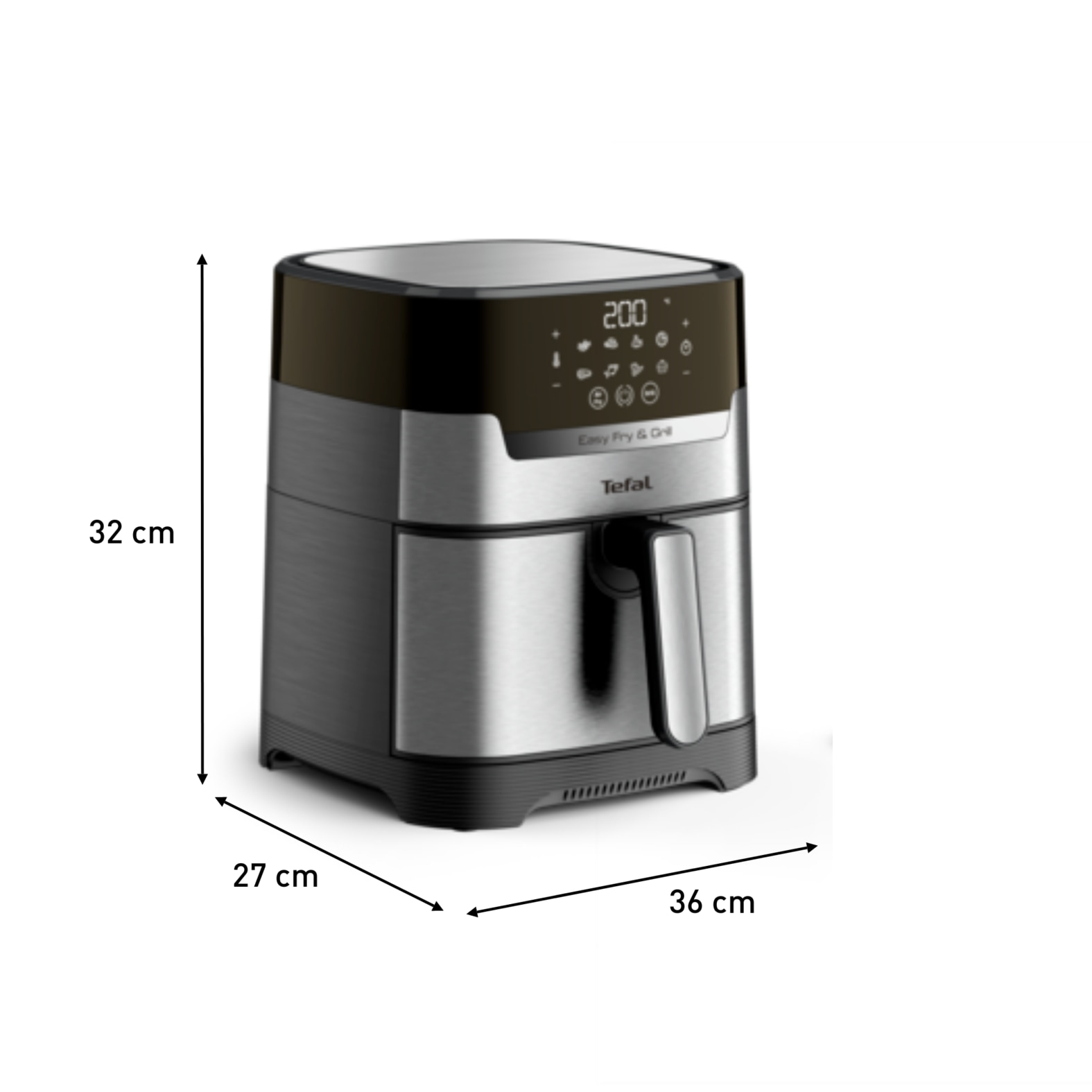 Tefal Fritteuse »Easy Fry & Grill Deluxe«, 1400 W, für bis zu 6 Personen, 8 Programme, energiesparend, ohne Öl. EY505D