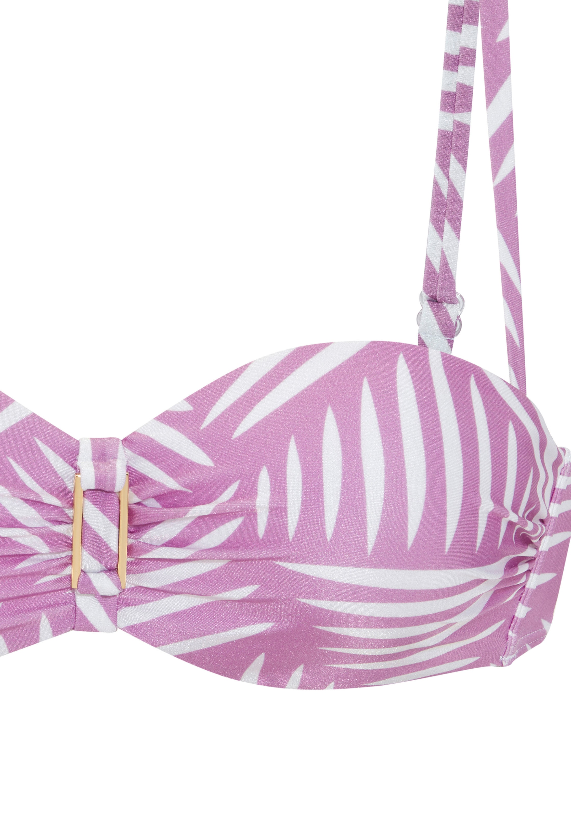 LASCANA Bügel-Bandeau-Bikini-Top »Liv« Mit goldfarbener Schnalle