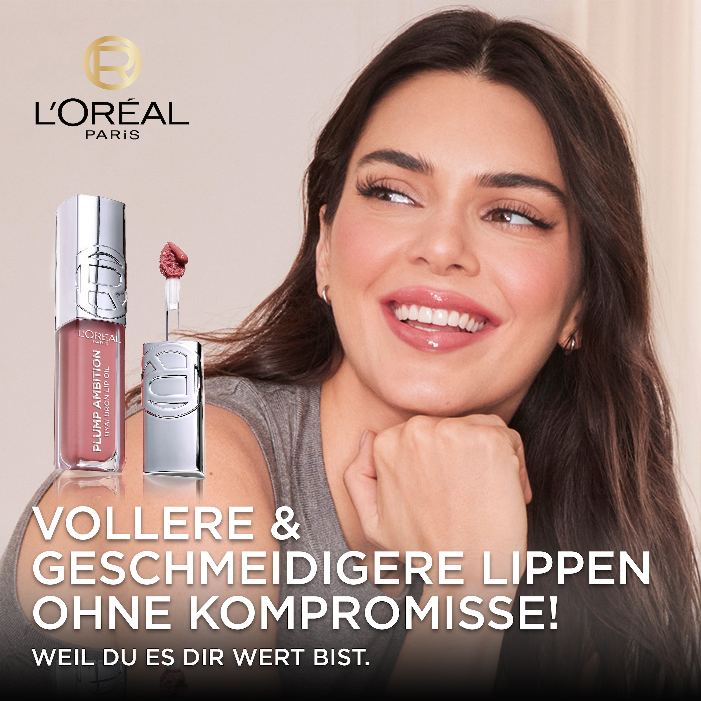L'ORÉAL PARIS Lipgloss »L'Oréal Paris Plump Ambition Hyaluron Lip Oil«, mit Hyaluron