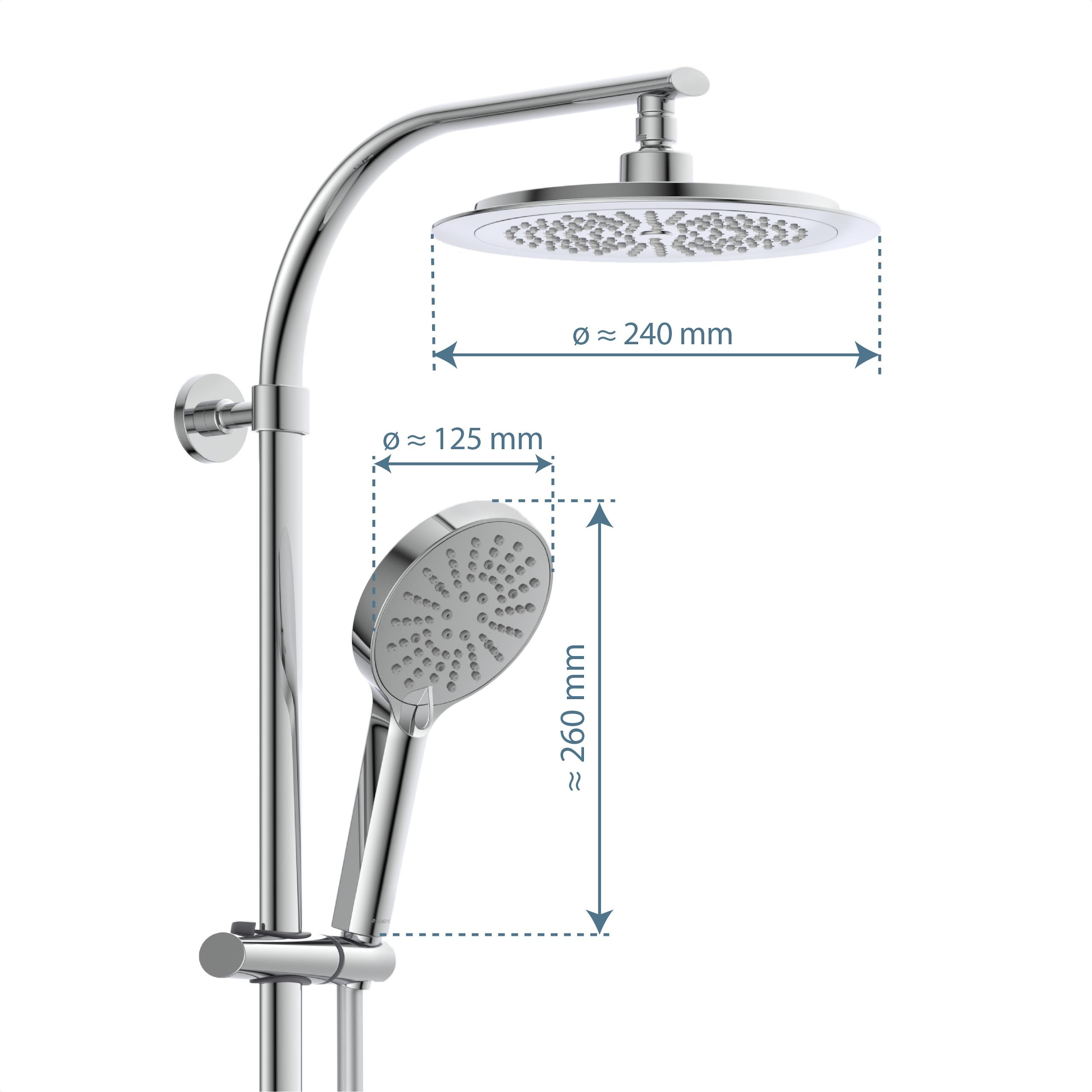 Schütte Duschsäule »MADURA FRESH« inkl. Wasserspardichtung, Sicherheitssperre, Antikalk, höhenverstellb.