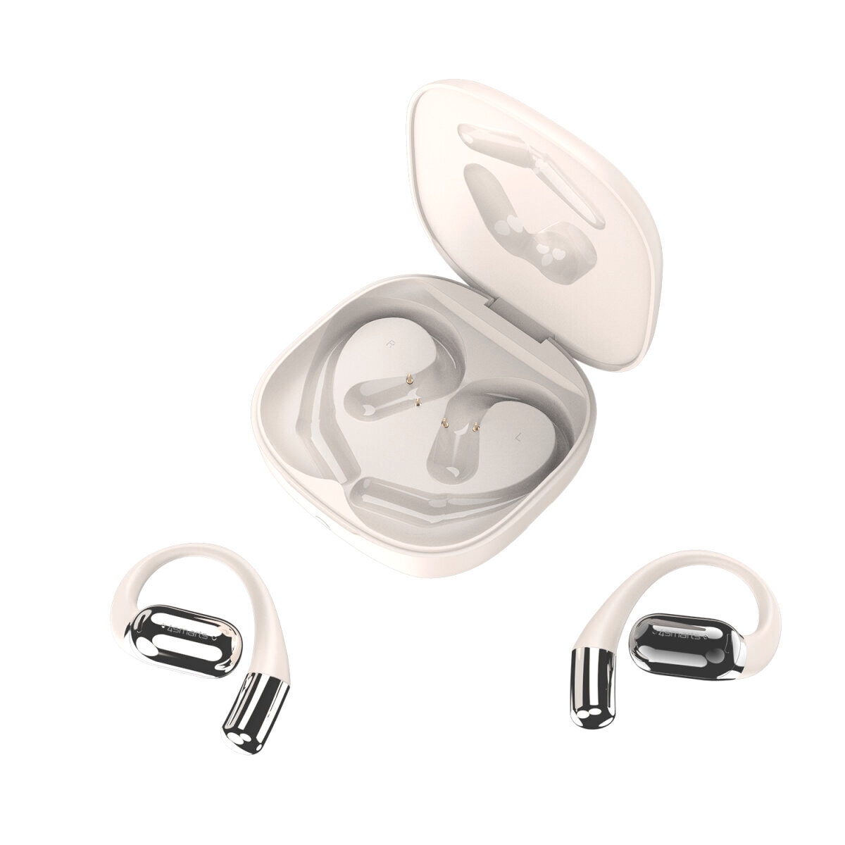 4smarts wireless Kopfhörer »Open-Ear Bluetooth Kopfhörer SkyBuds AI Screen«, A2DP Bluetooth-AVRCP Bluetooth-HFP, Freisprechfunktion