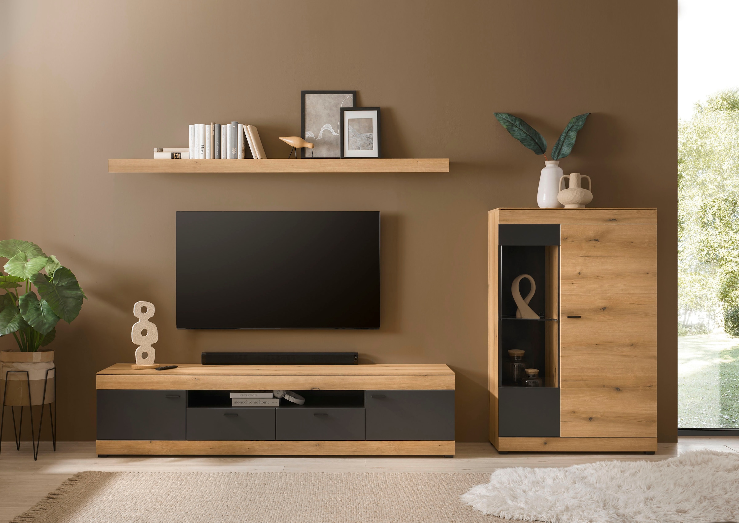 Home affaire Wohnwand »Soleto, zeitlose Anbauwand, Komplettset im modernen Stil« Komplett-Set, 3 Stk. tlg.