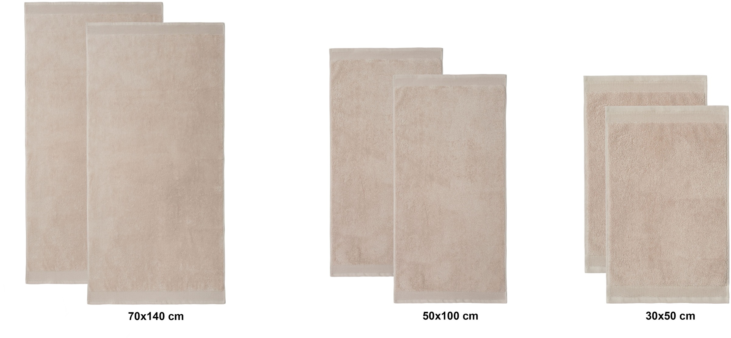 OTTO home Handtuch Set »Fenya, flauschig und weich, Premium Handtücher, 550 gr/m²« Set 6 Stk. Walkfrottier mit Bordüre, Set, 100% Baumwolle, Hotel-Qualität, 5 Jahre Garantie