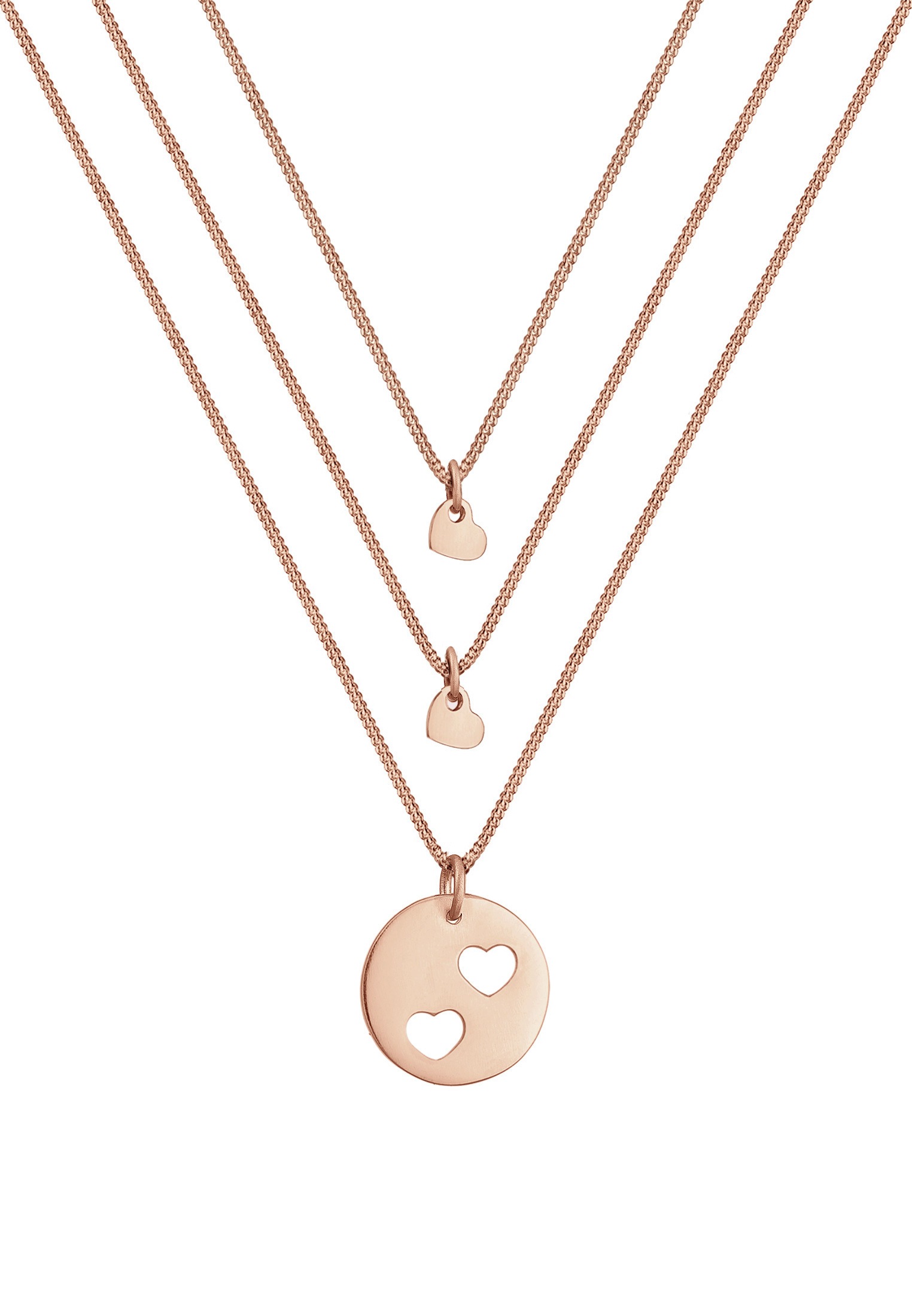 Elli Ketten-Set »Schmuckset Trio Herz Mutter Kind Cut Out Herz Set 925 Sterling Silver«