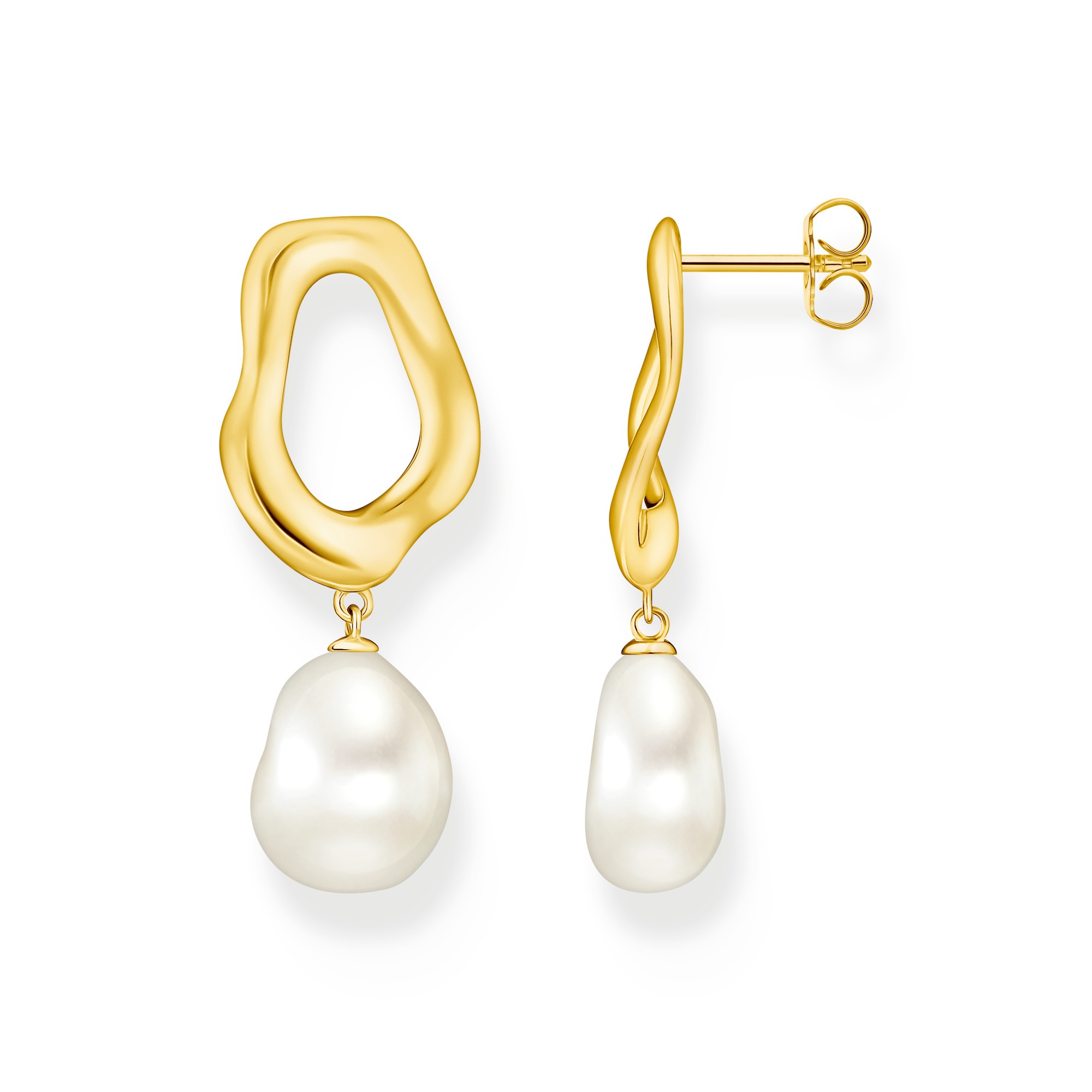 THOMAS SABO Paar Ohrstecker »Natural Beauty Ohrringe mit Perlen Bold Elegance« mit Süßwasserzuchtperle