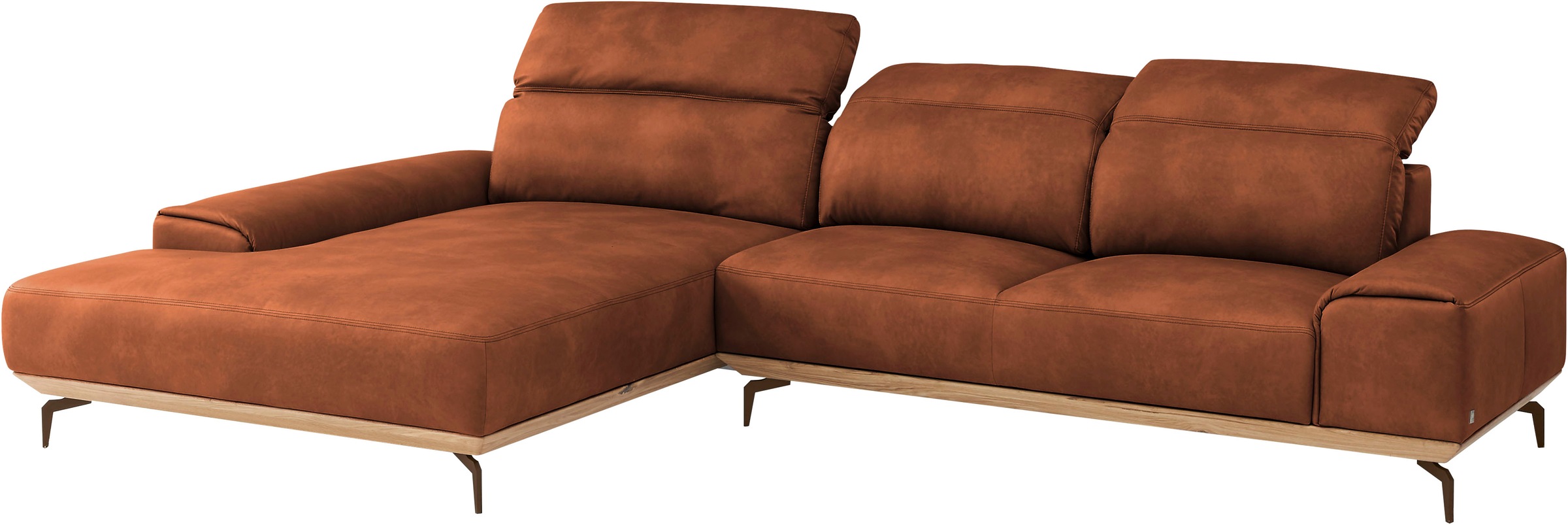 Musterring Wohnlandschaft »MR 2490«, Bronze-Fuß, Sitzhöhe 48cm, wahlweise mit Funktionen, Maße 342 x 207 cm