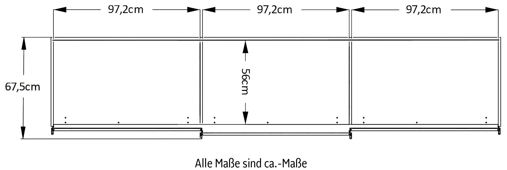 STAUD Schwebetürenschrank »Includo, Made in Germany«, Mit vier verschiedenen Ausstattungsvarianten
