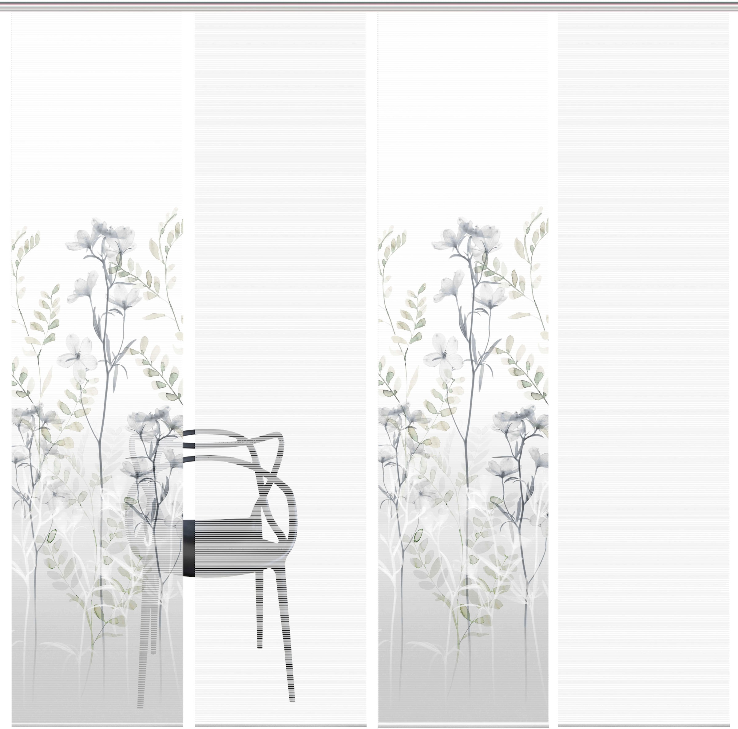 Vision S Schiebegardine »HELVIN 4er SET« Paneelwagen 4 Stk. tlg. Schiebevorhang Digidruck 4er Set HELVIN