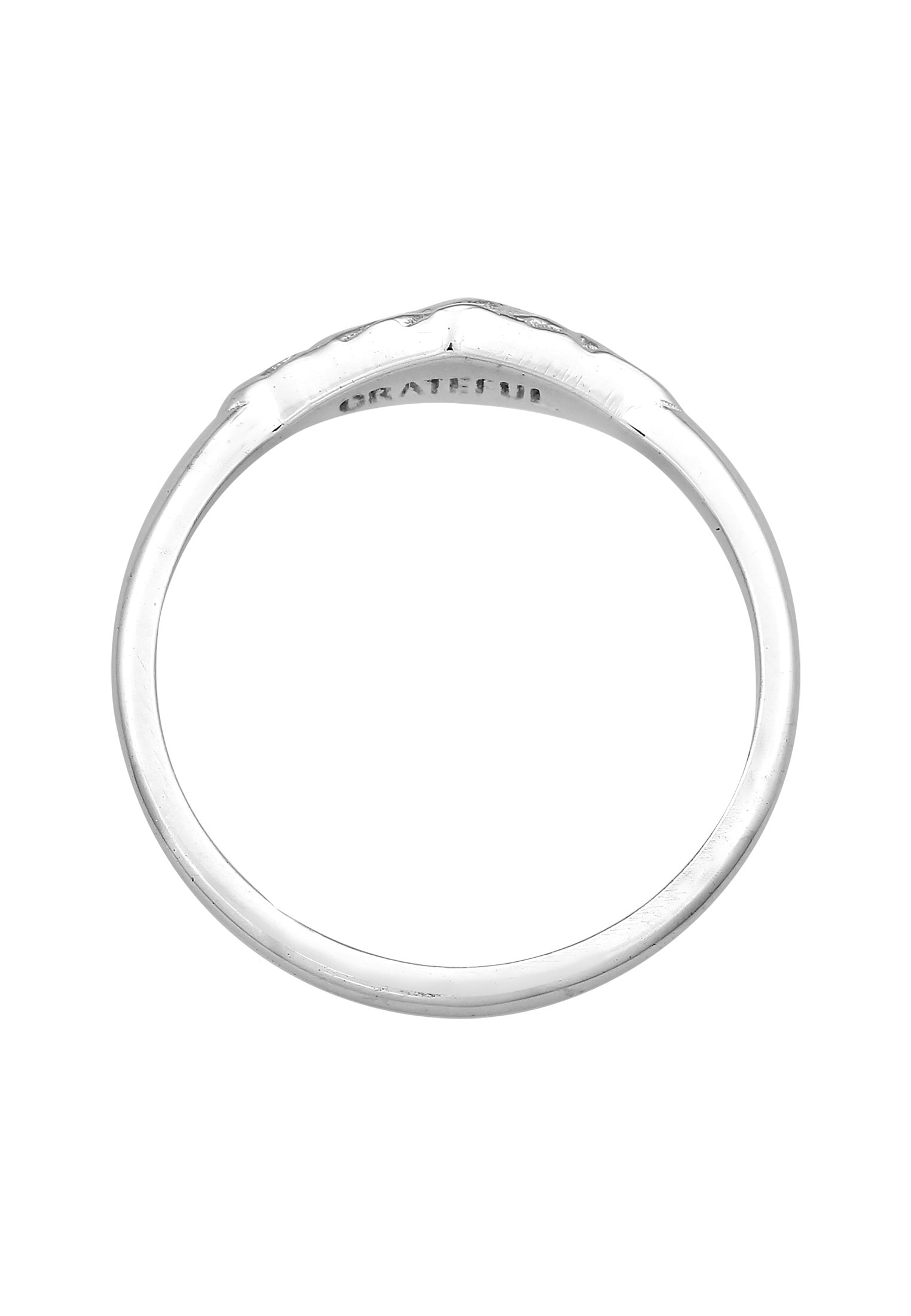 HAZE & GLORY Silberring »Ring Siegelring Marquis - Gratitude 925 Silber«