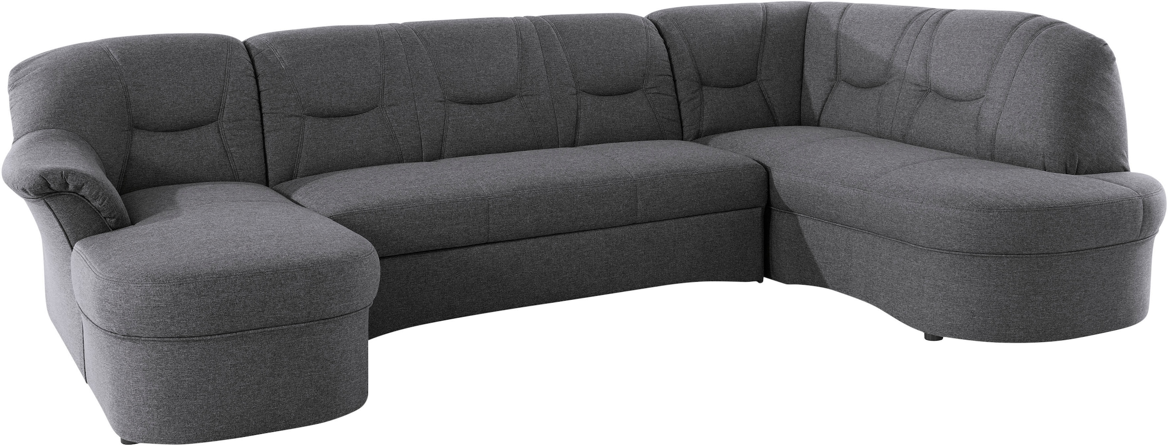 DOMO collection Wohnlandschaft »Sarafina, zeitlos und komfortabel, optional mit Federkern, U-Form«, wahlweise mit Bettfunktion