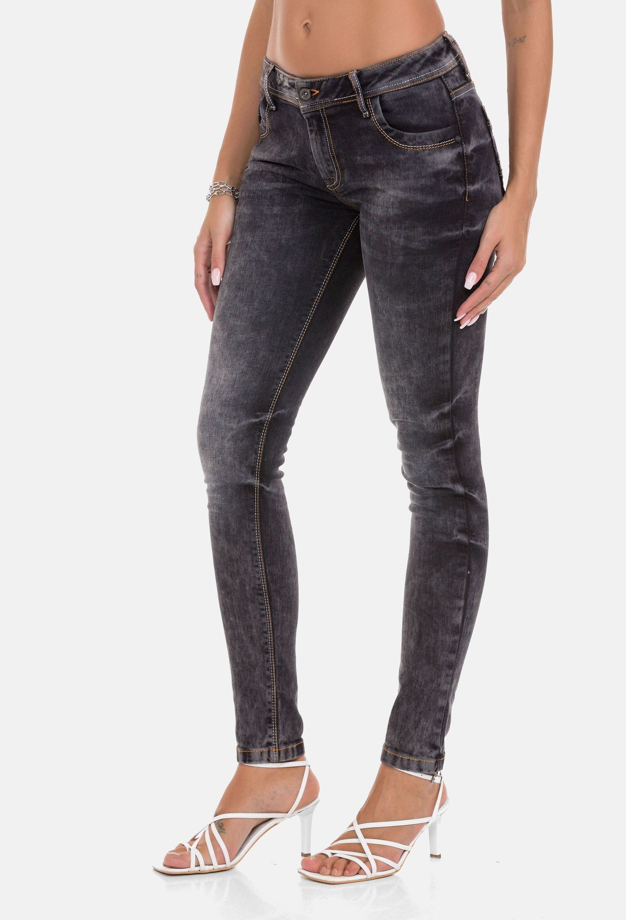 Cipo & Baxx Slim-fit-Jeans »Cipo & Baxx Jeans« im Used-Look, WD443