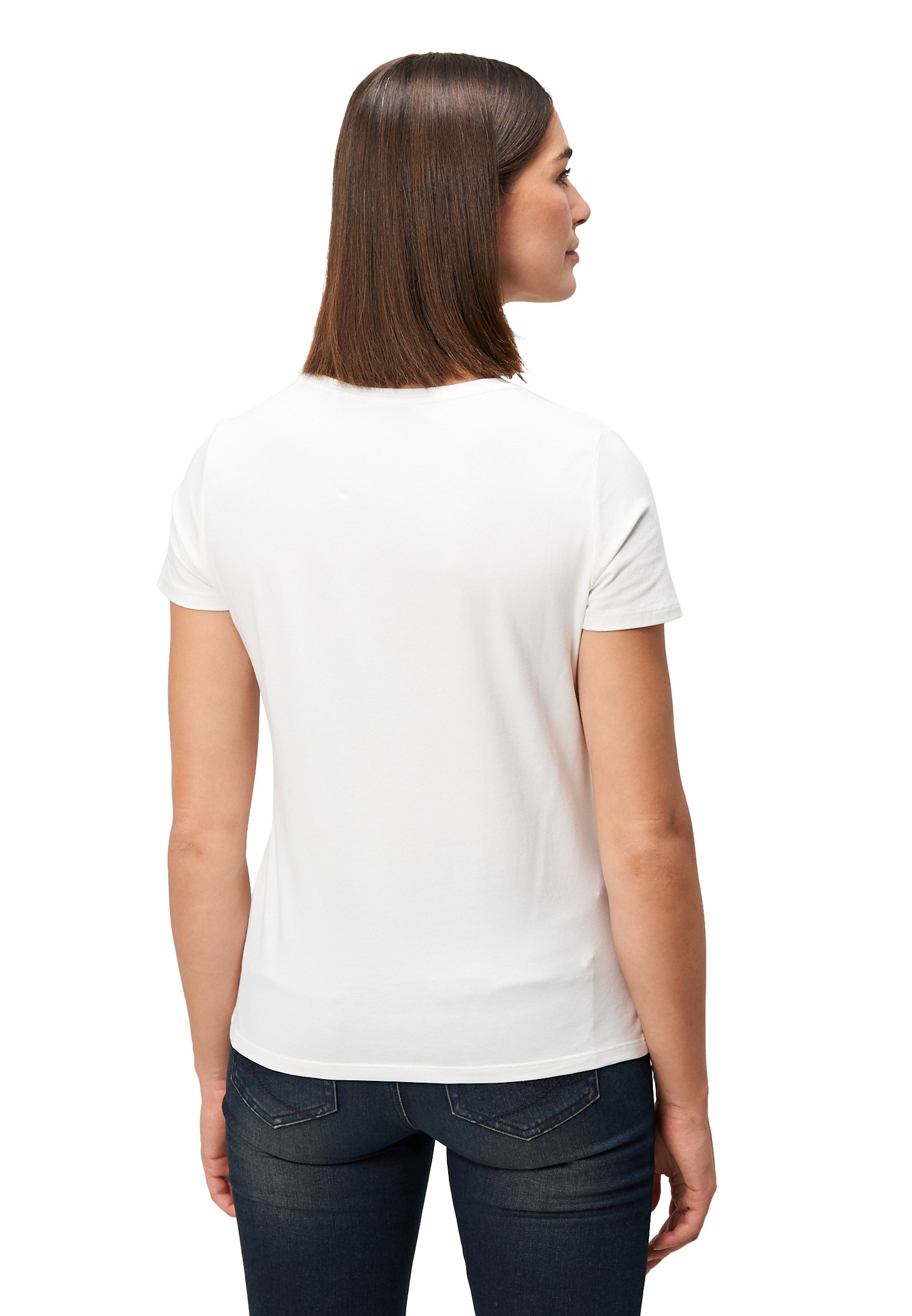 Zero Kurzarmshirt »Shirt mit Glitzersteinchen«