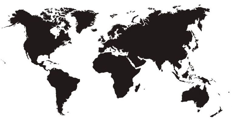 Wandtattoo »selbstklebende Weltkarte modern«, (1 St.), selbstklebend, entfernbar