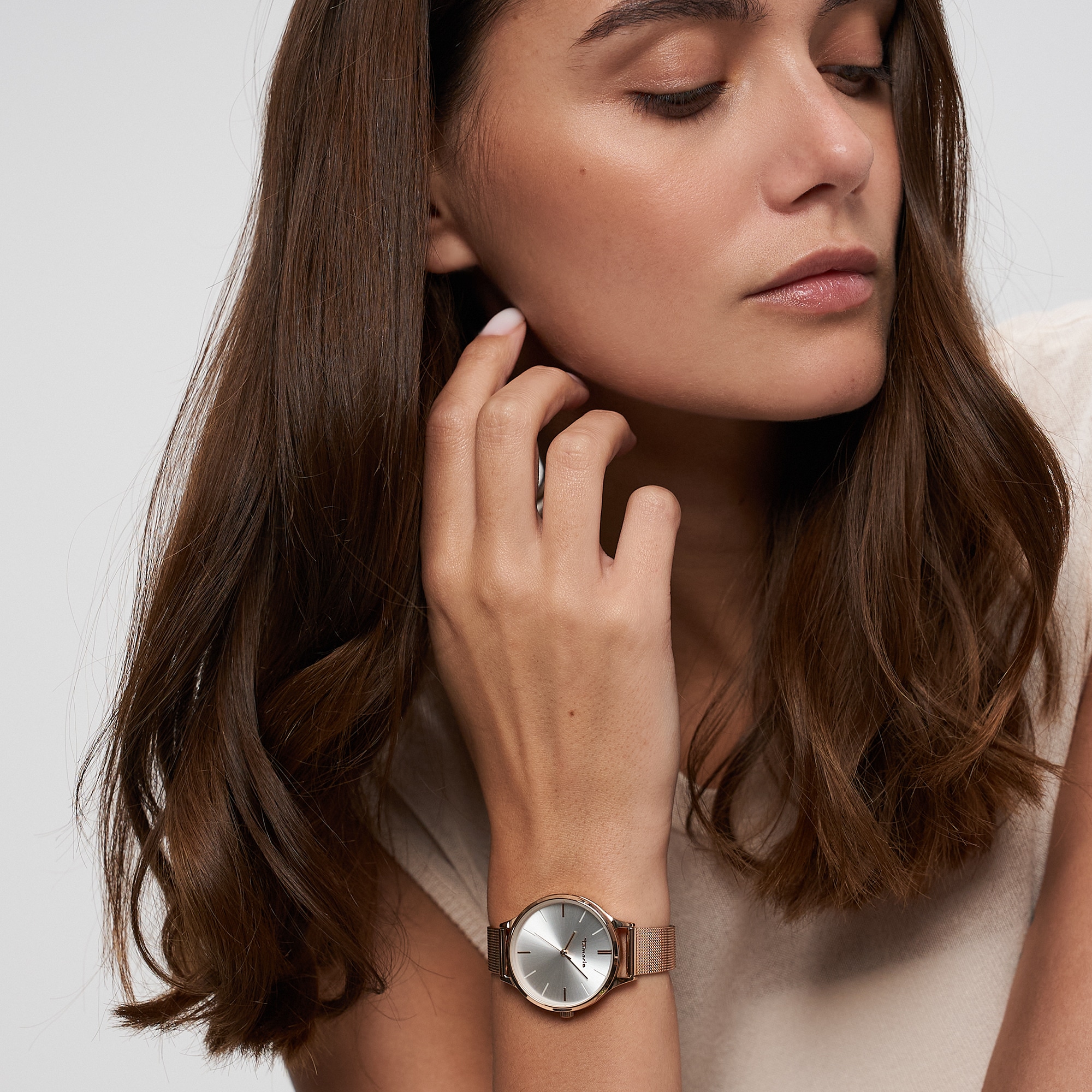 Tamaris Quarzuhr »New Mesh« Armbanduhr, Damenuhr, analog